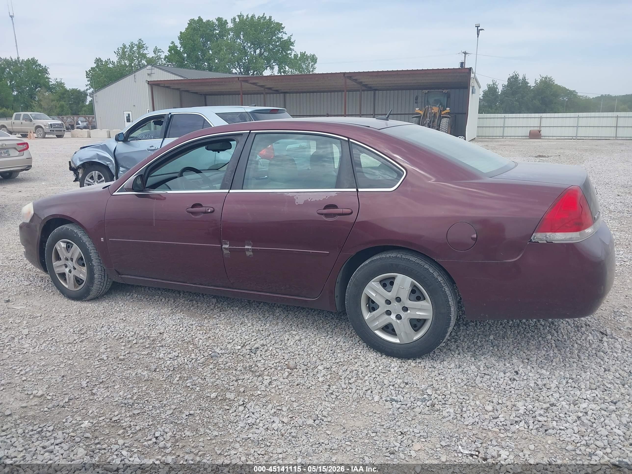 2007 Chevrolet Impala Ls Burgundy vin: 2G1WB58K579201635