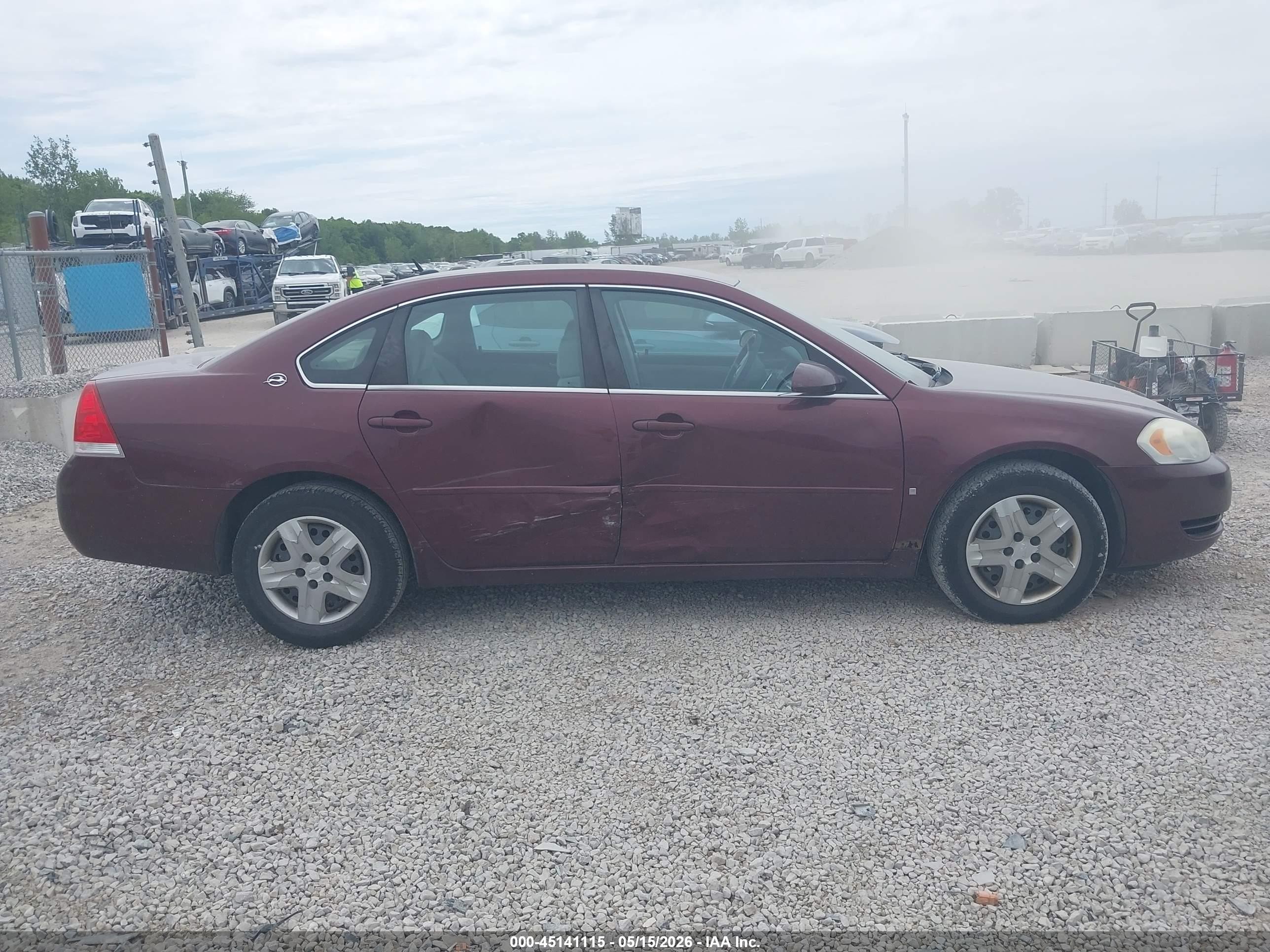2007 Chevrolet Impala Ls Burgundy vin: 2G1WB58K579201635