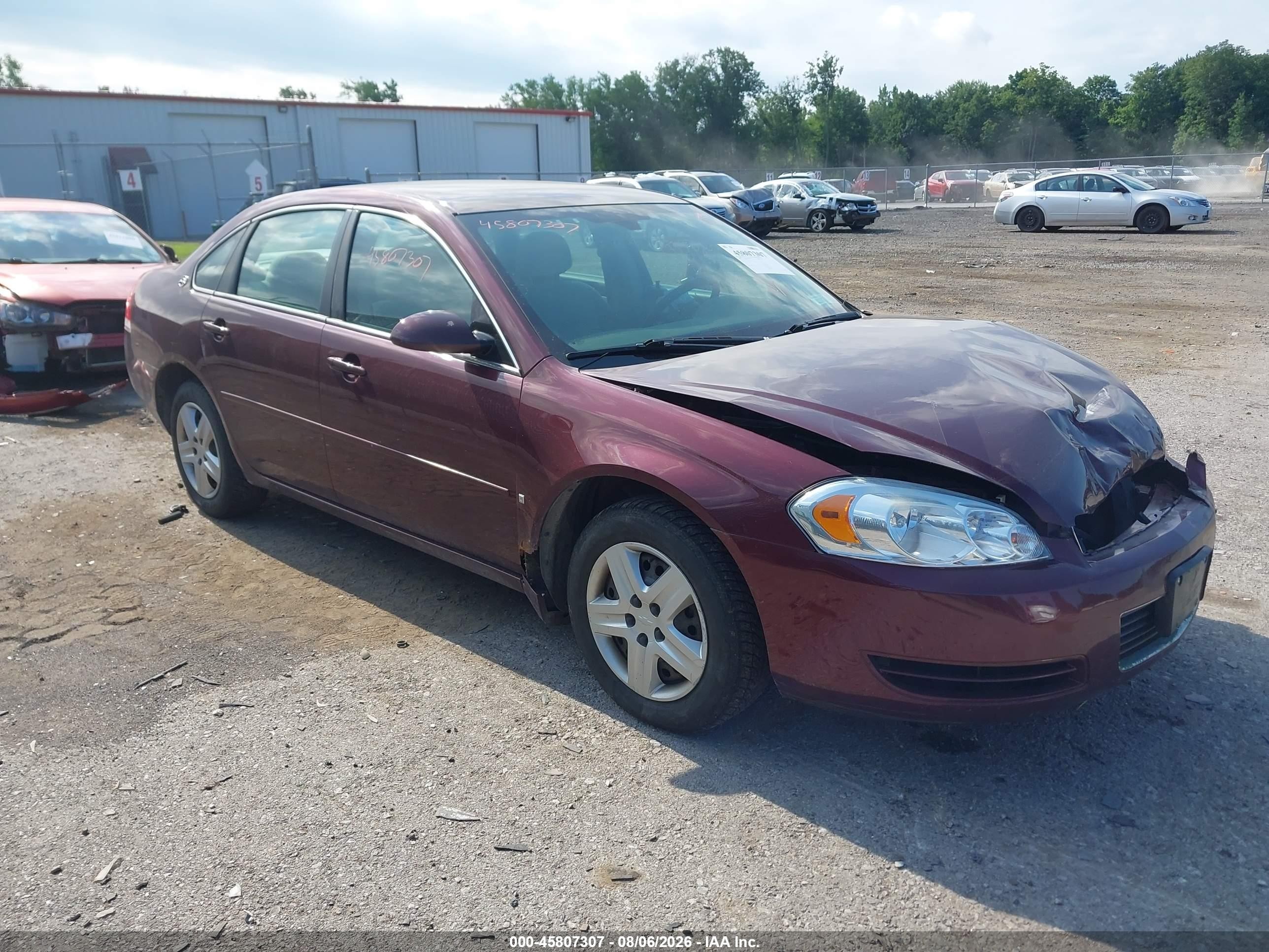 2007 Chevrolet Impala Ls Red vin: 2G1WB58K579325243