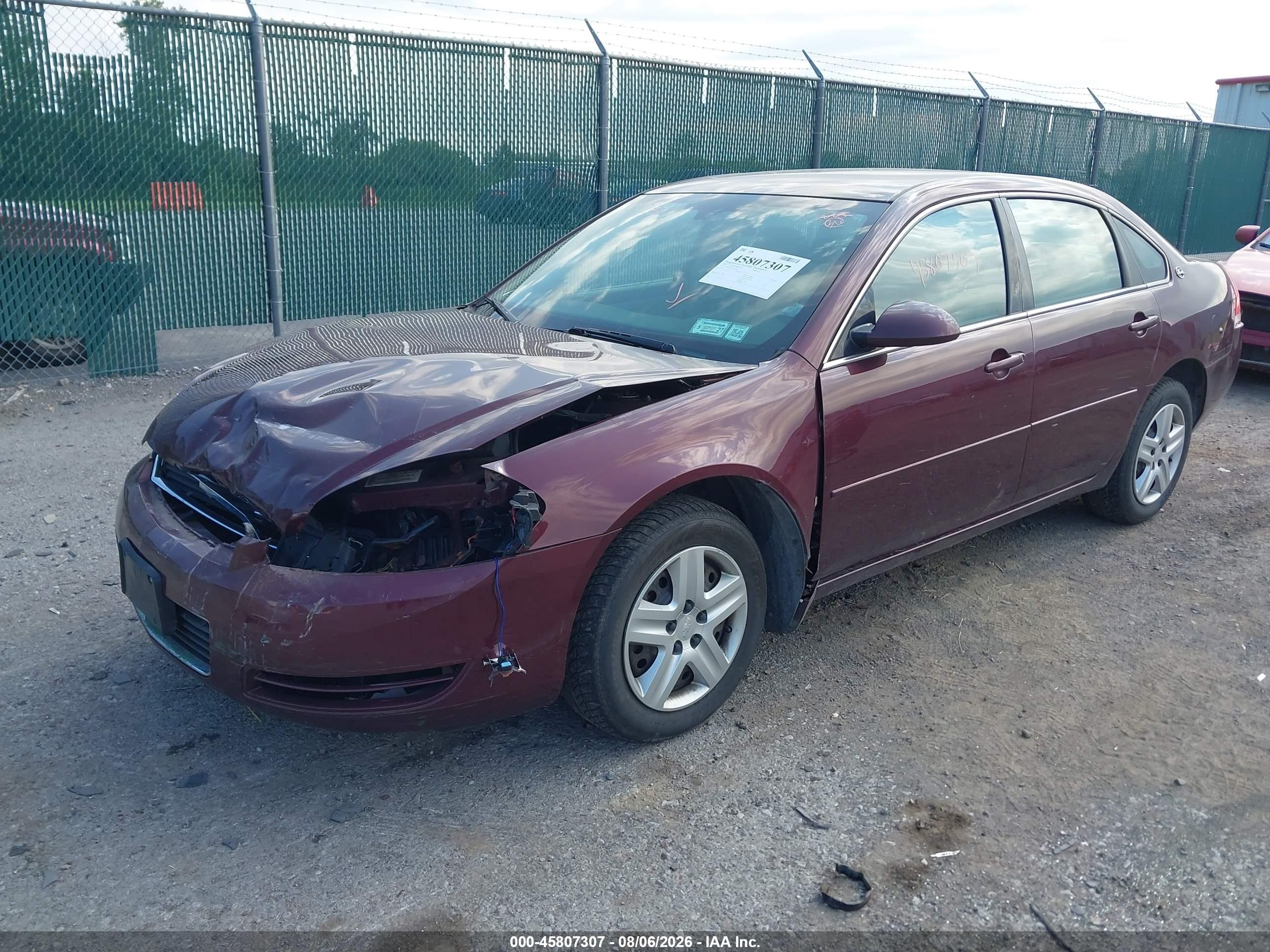 2007 Chevrolet Impala Ls Red vin: 2G1WB58K579325243