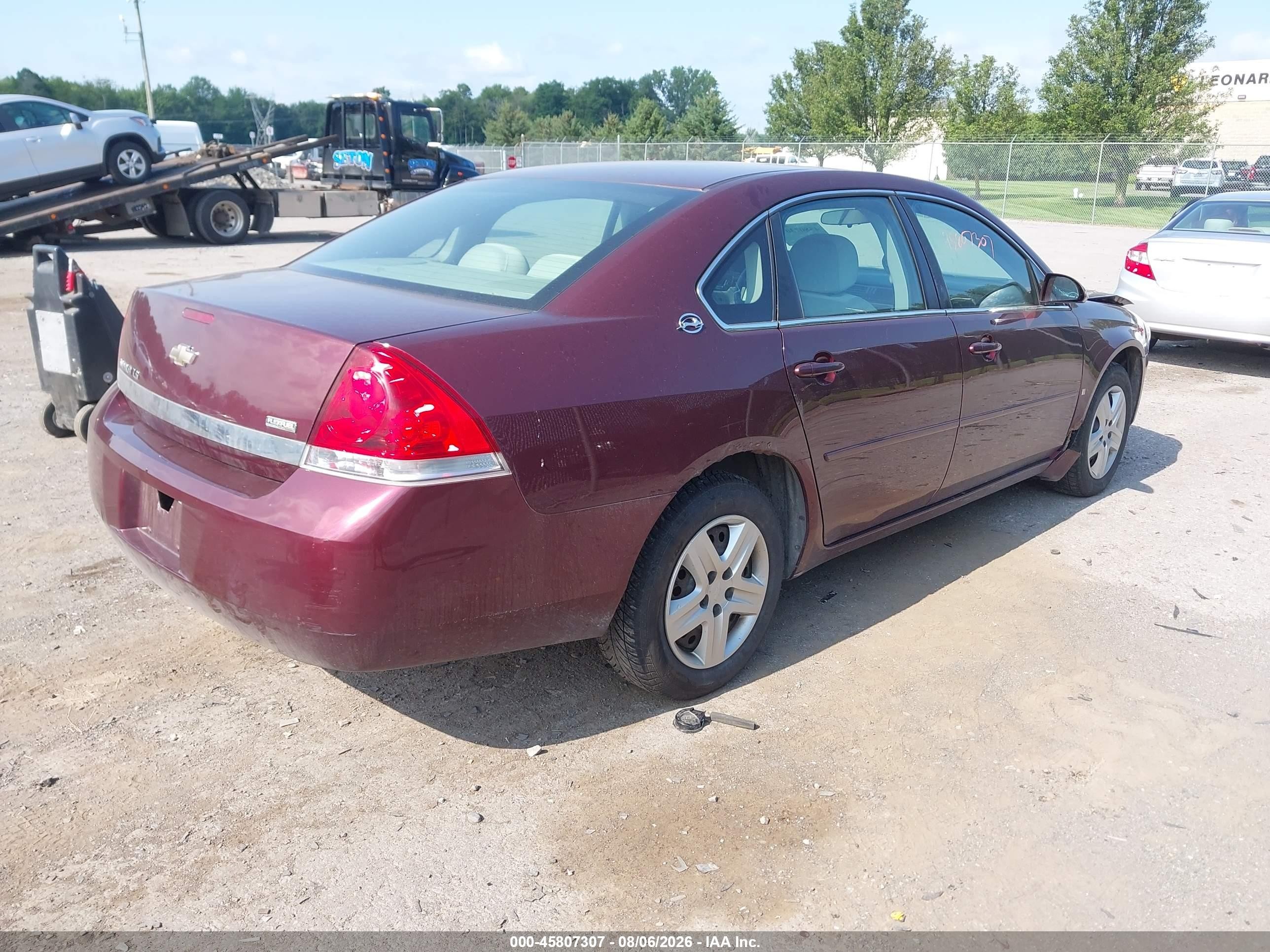 2007 Chevrolet Impala Ls Red vin: 2G1WB58K579325243