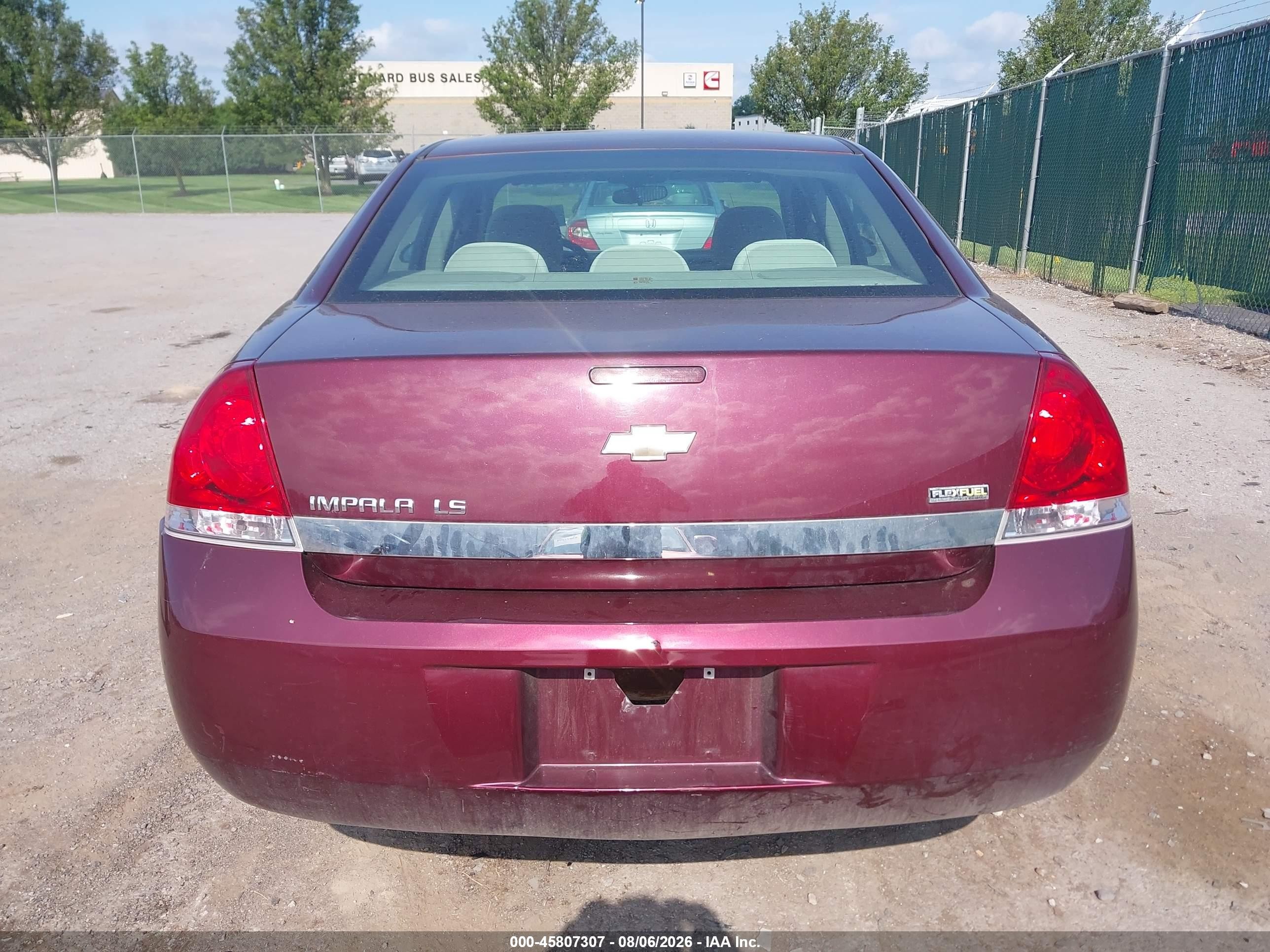2007 Chevrolet Impala Ls Red vin: 2G1WB58K579325243