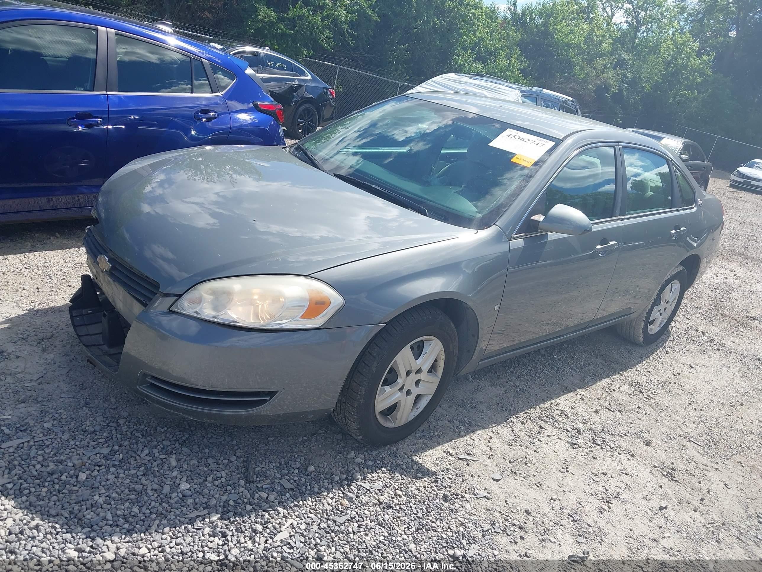 2008 Chevrolet Impala Ls Gray vin: 2G1WB58K581293166