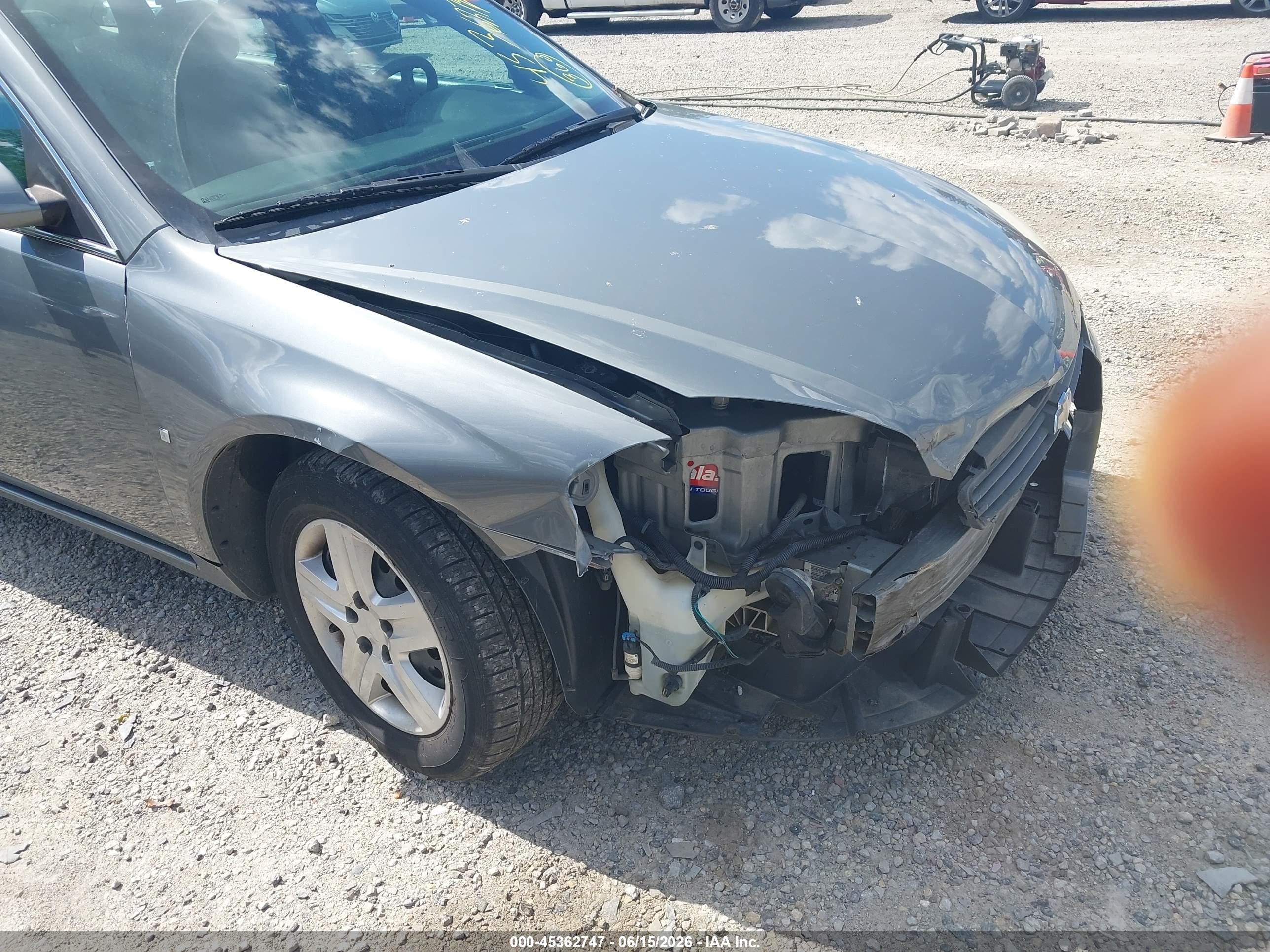 2008 Chevrolet Impala Ls Gray vin: 2G1WB58K581293166