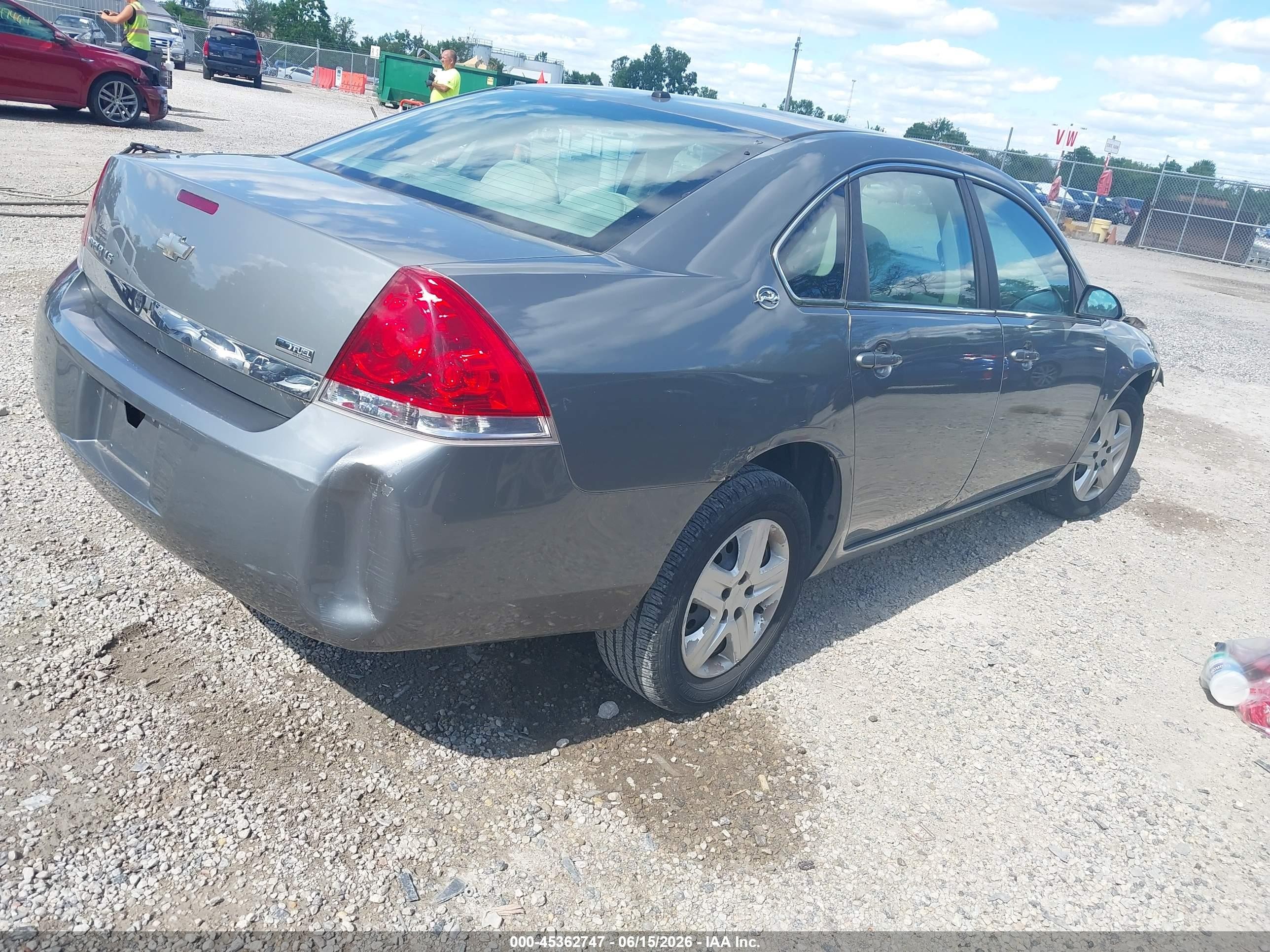2008 Chevrolet Impala Ls Gray vin: 2G1WB58K581293166
