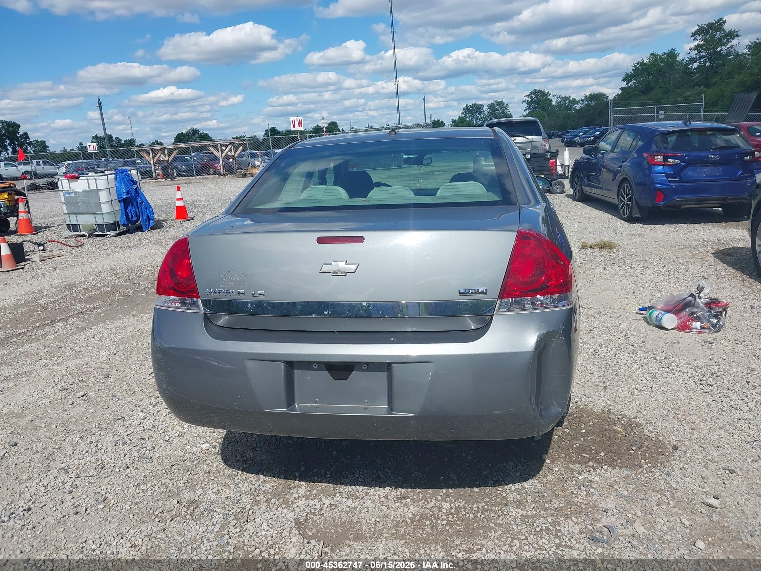 2008 Chevrolet Impala Ls Gray vin: 2G1WB58K581293166