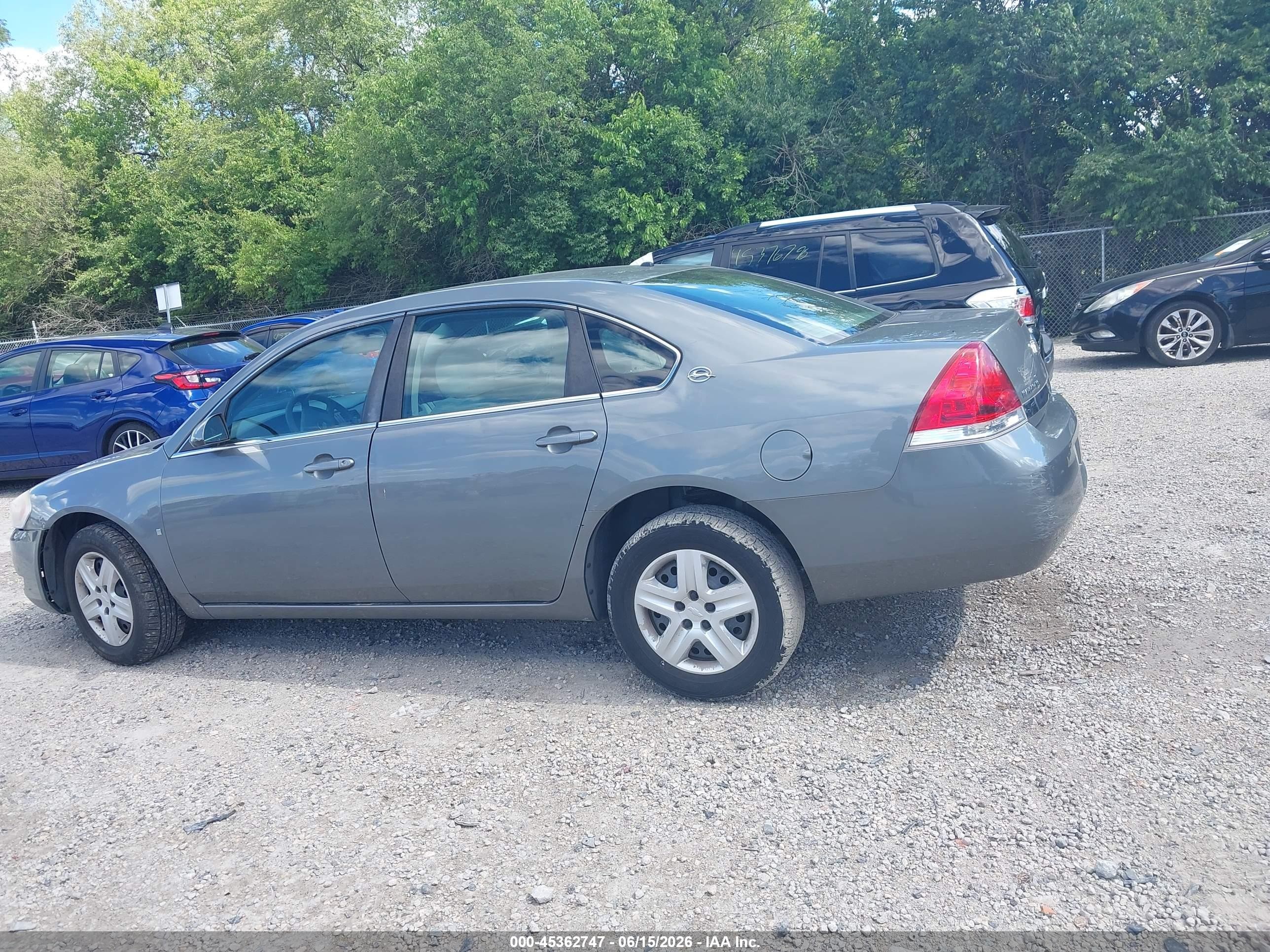 2008 Chevrolet Impala Ls Gray vin: 2G1WB58K581293166