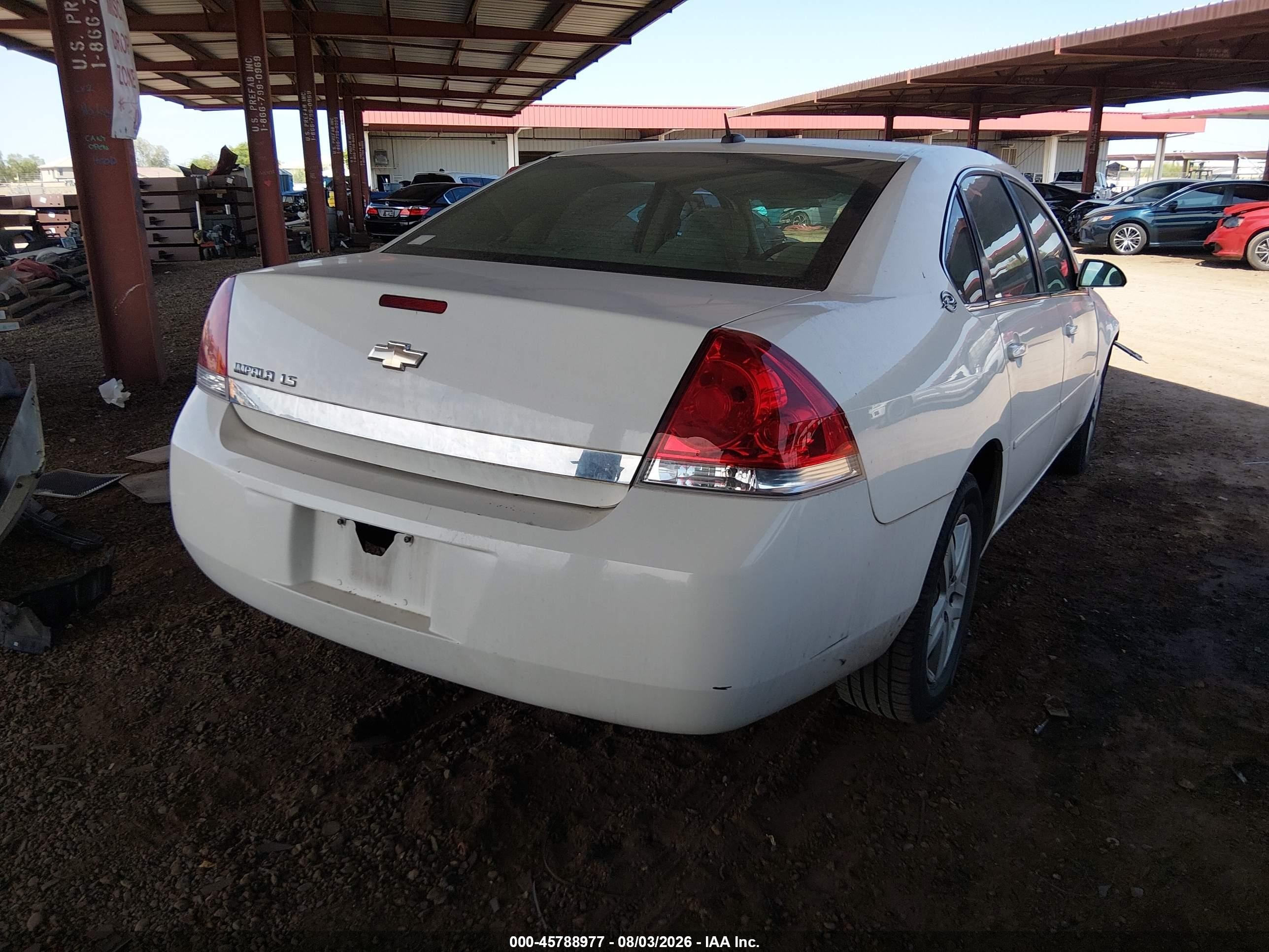 2006 Chevrolet Impala Ls White vin: 2G1WB58K669381514