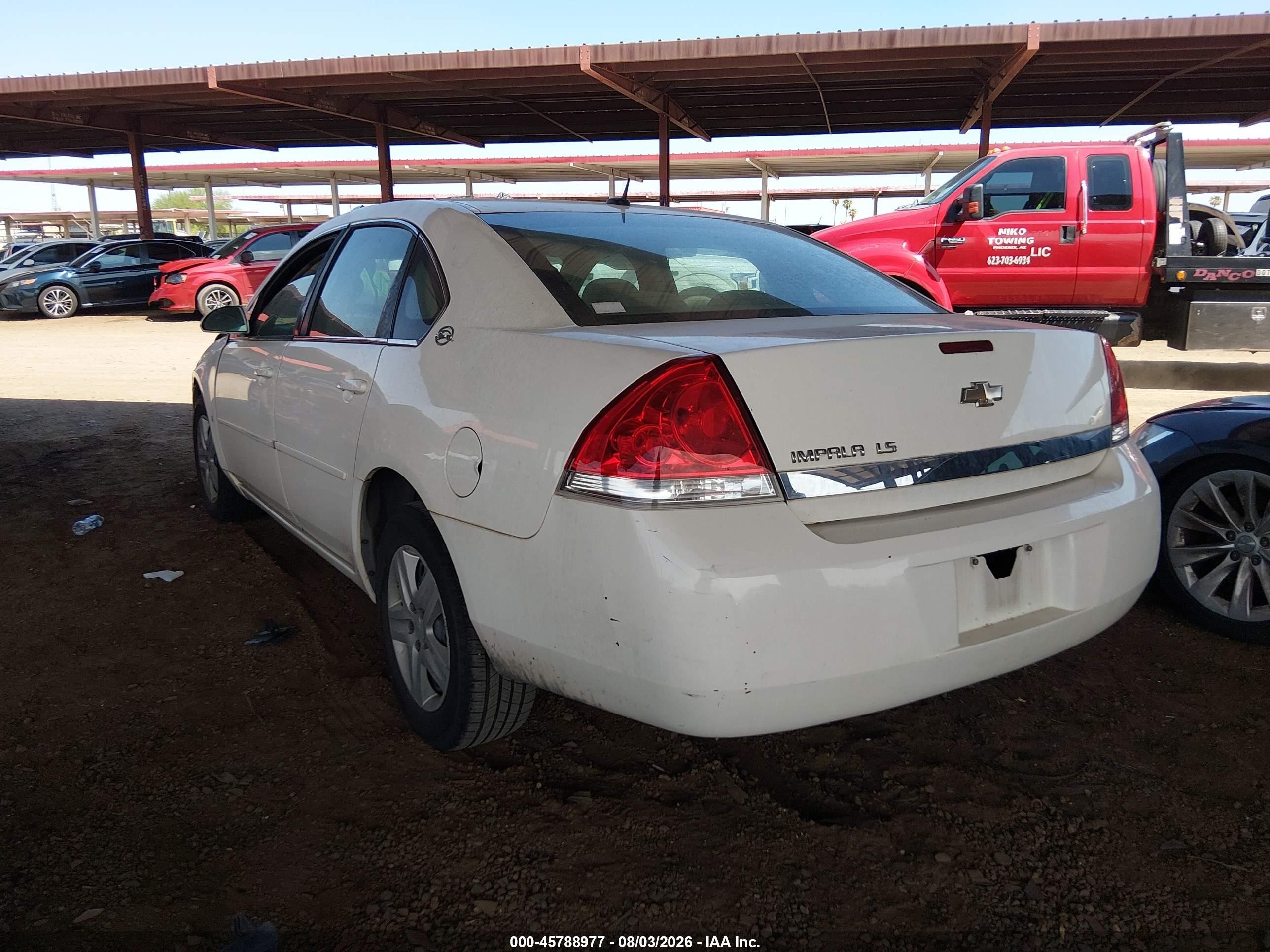 2006 Chevrolet Impala Ls White vin: 2G1WB58K669381514
