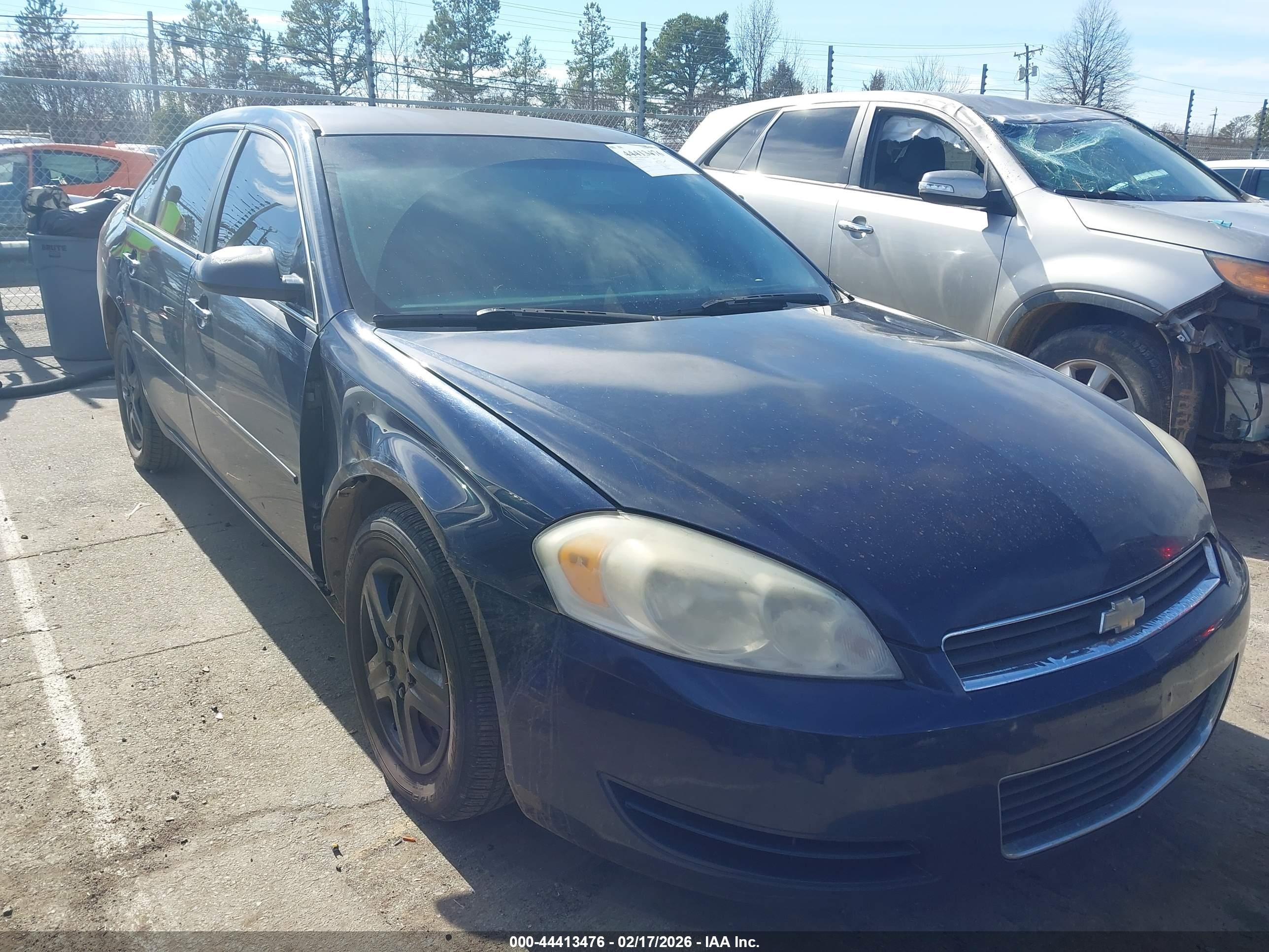 2007 Chevrolet Impala Ls Blue vin: 2G1WB58K679178317