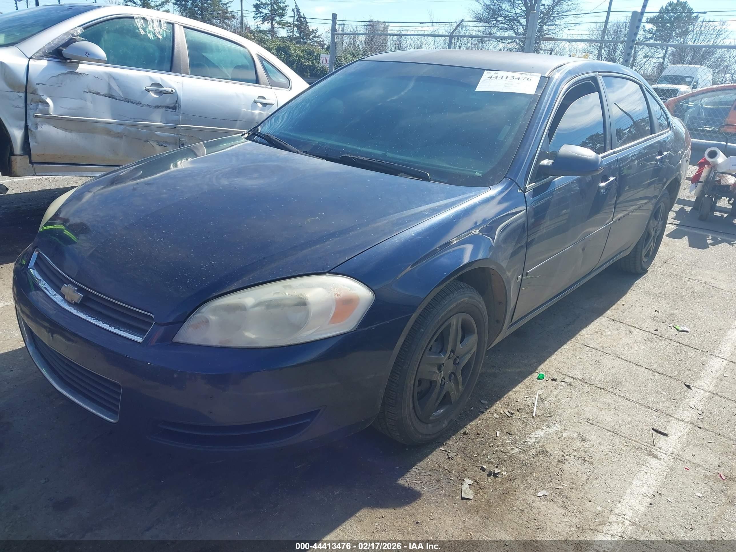 2007 Chevrolet Impala Ls Blue vin: 2G1WB58K679178317