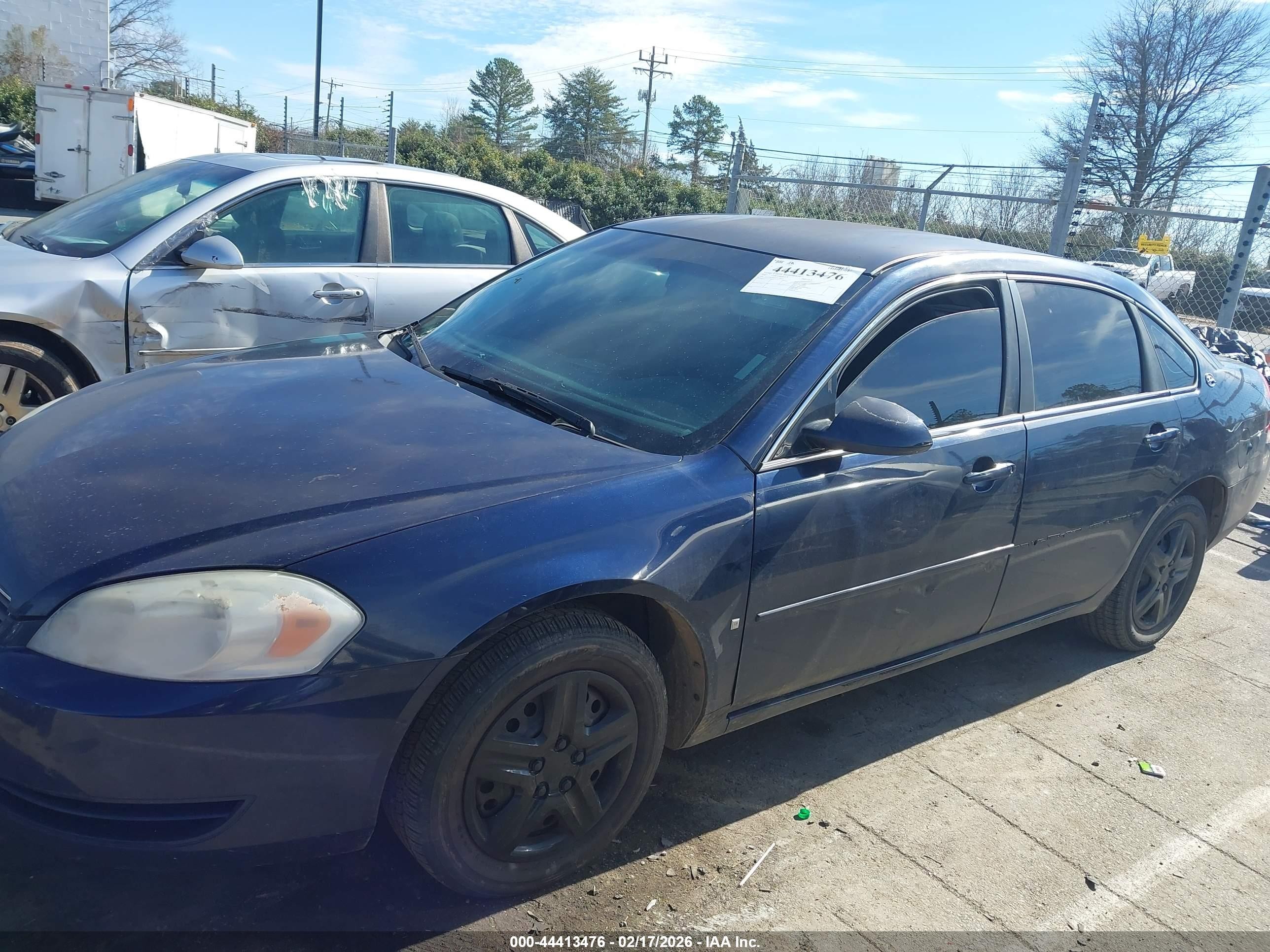 2007 Chevrolet Impala Ls Blue vin: 2G1WB58K679178317