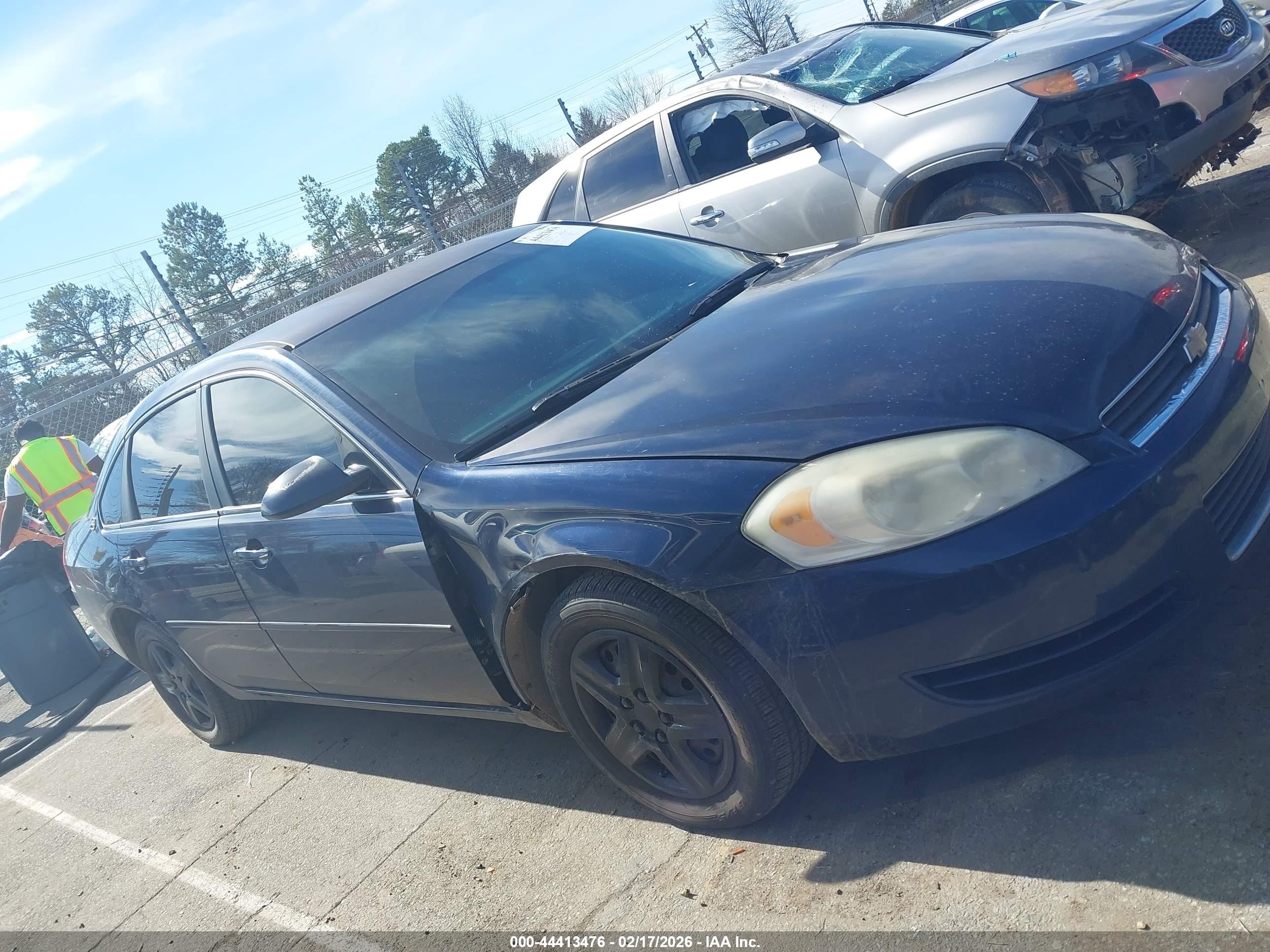 2007 Chevrolet Impala Ls Blue vin: 2G1WB58K679178317