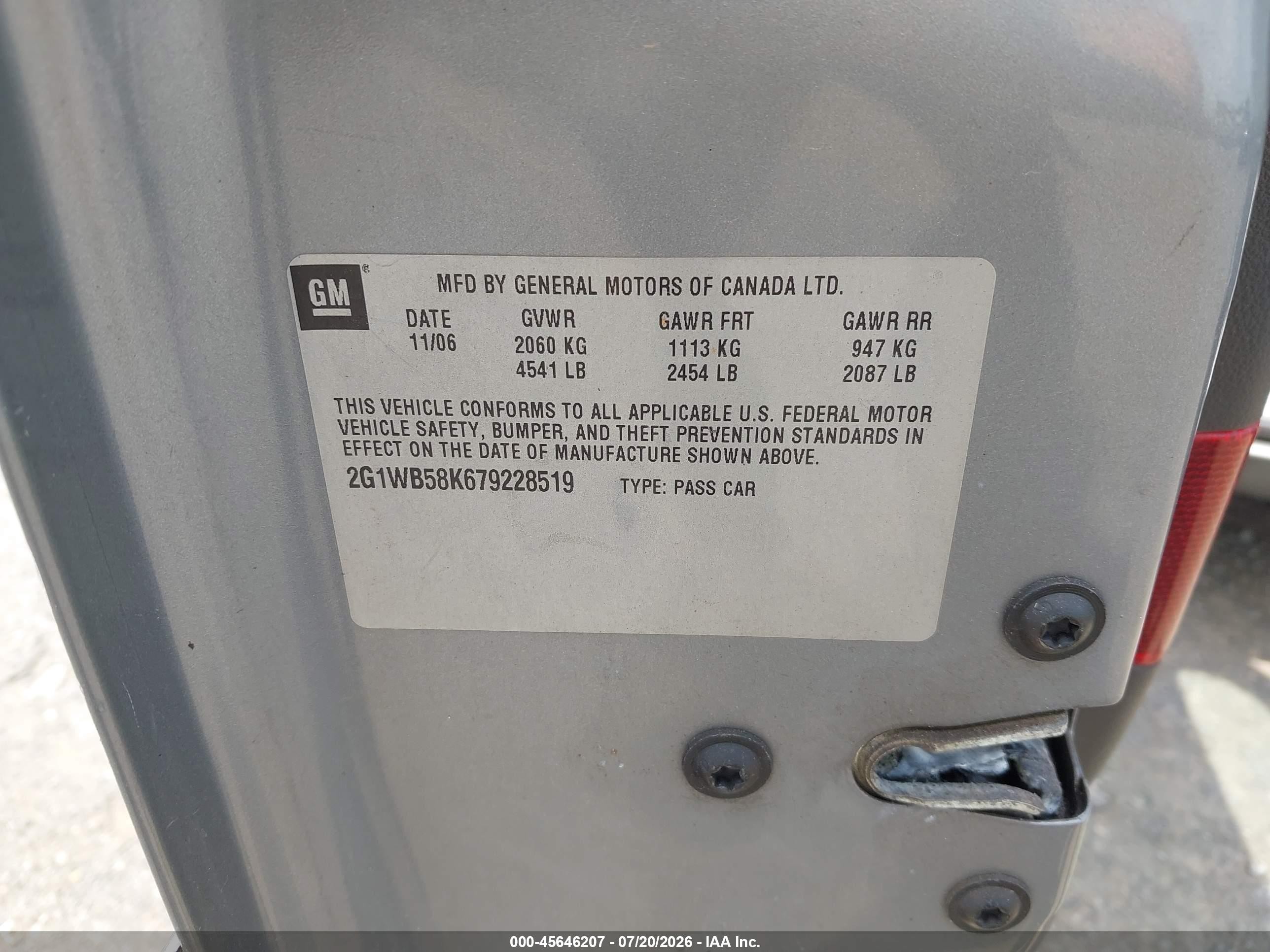 2007 Chevrolet Impala Ls Silver vin: 2G1WB58K679228519