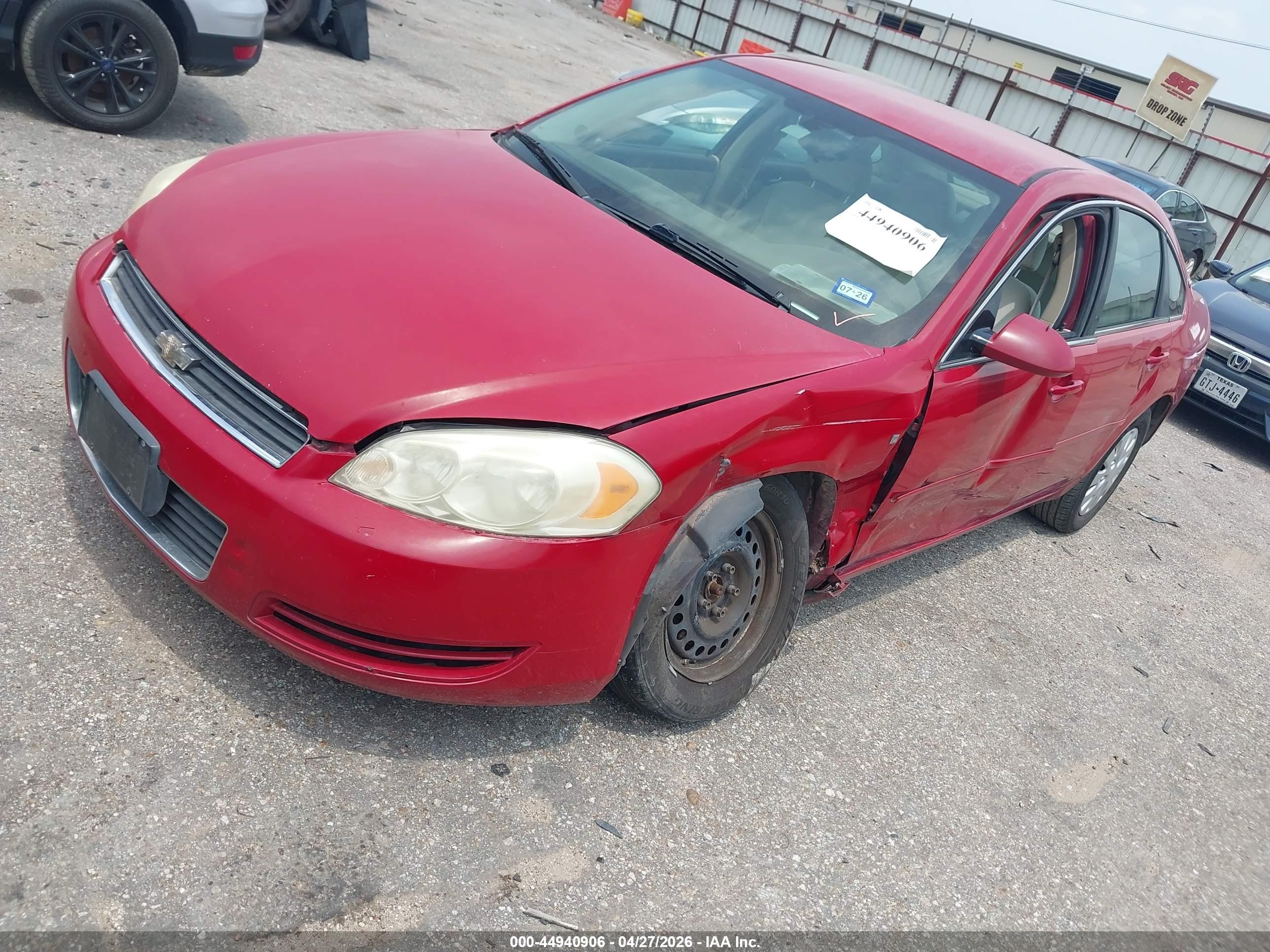 2007 Chevrolet Impala Ls Red vin: 2G1WB58K679231940