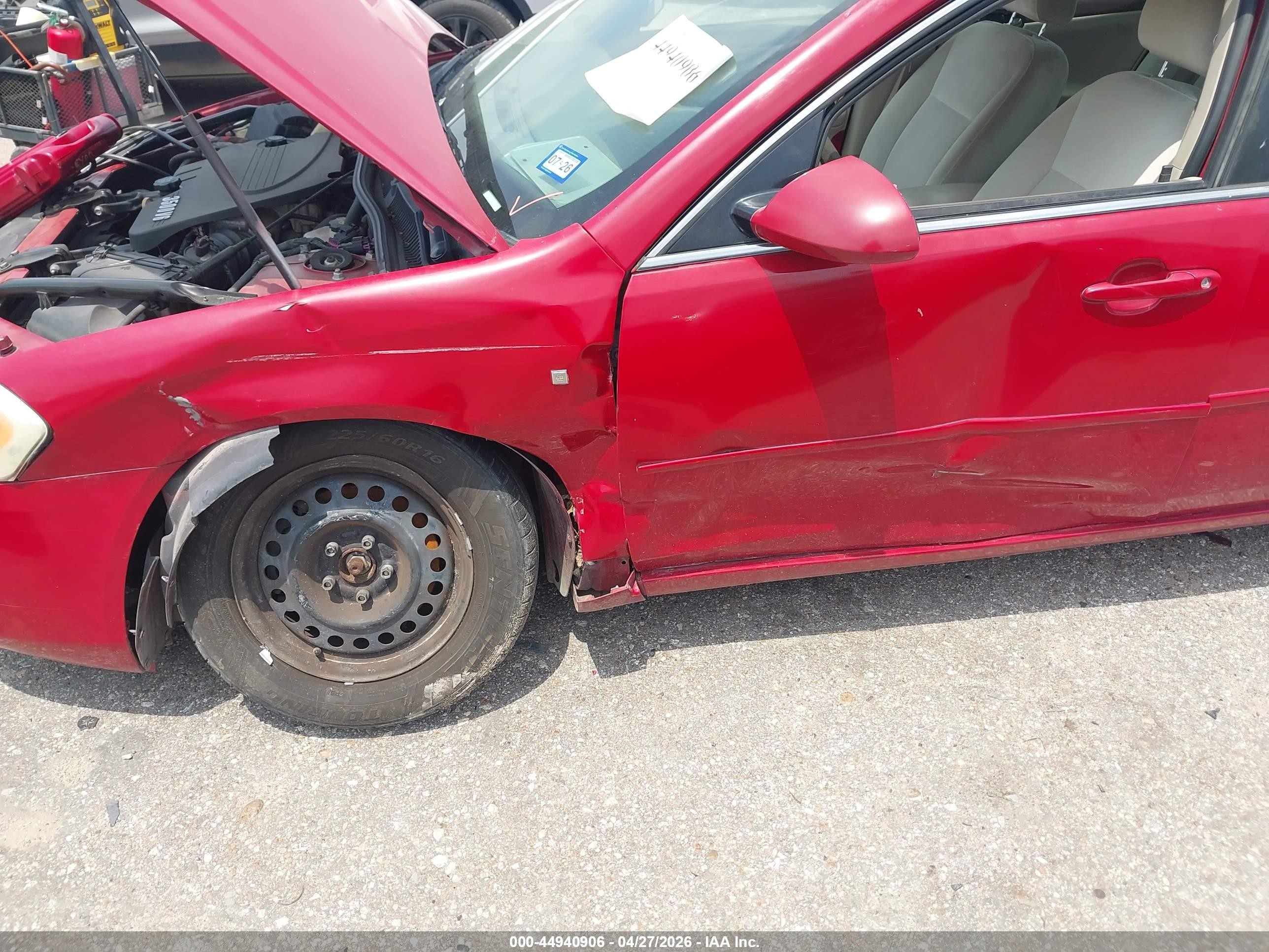 2007 Chevrolet Impala Ls Red vin: 2G1WB58K679231940