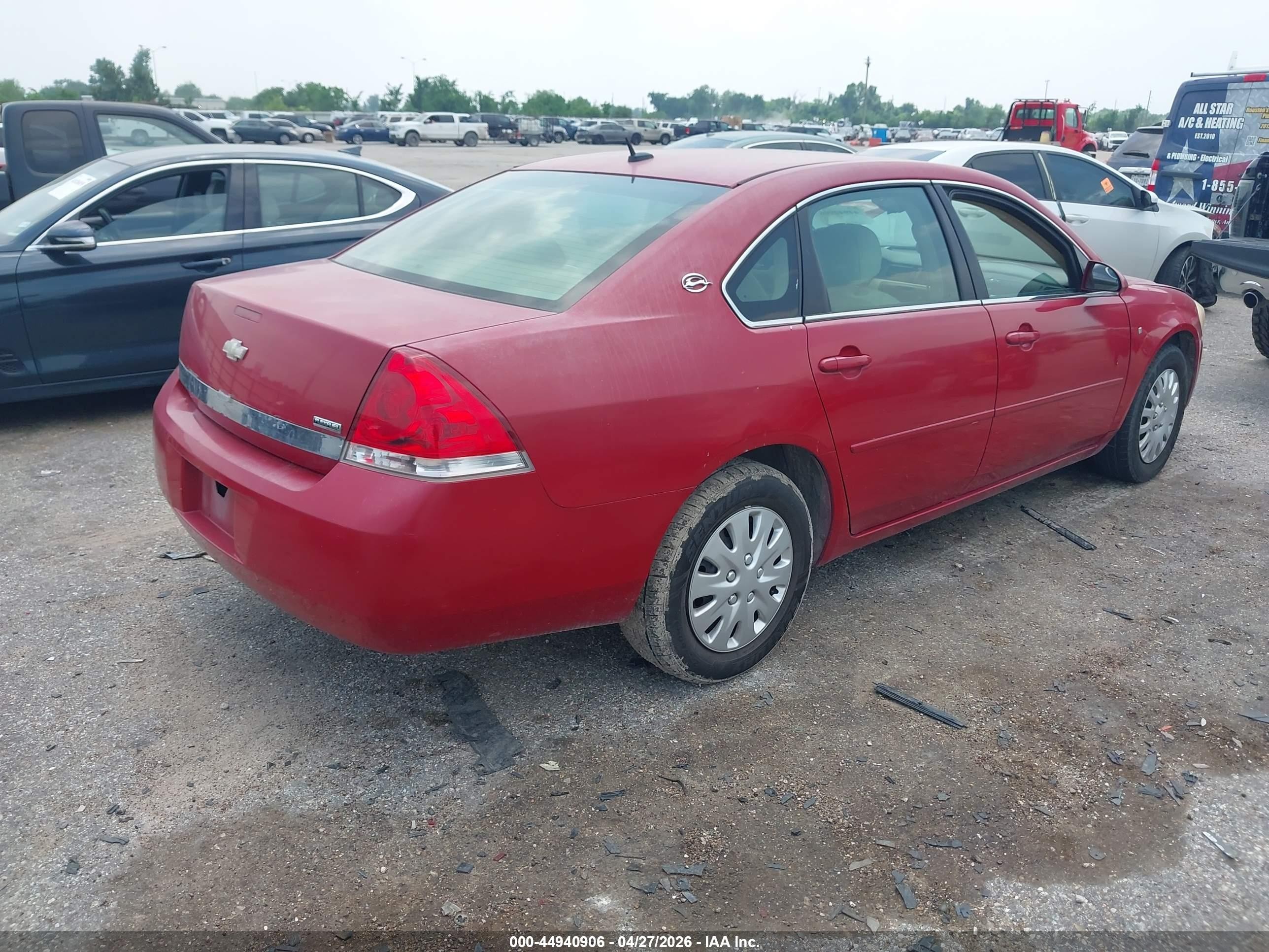 2007 Chevrolet Impala Ls Red vin: 2G1WB58K679231940