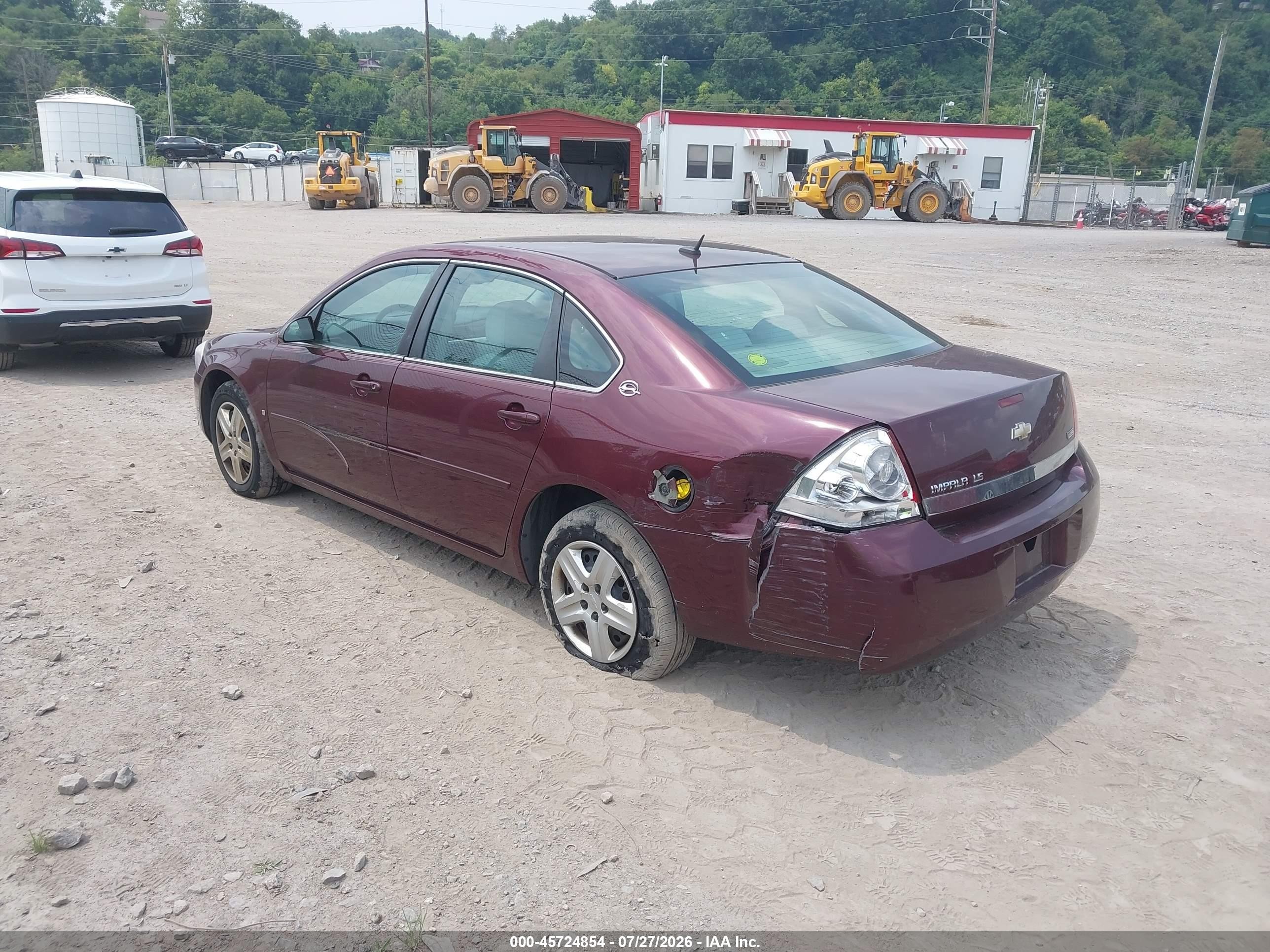2007 Chevrolet Impala Ls Бордовый vin: 2G1WB58K679344139
