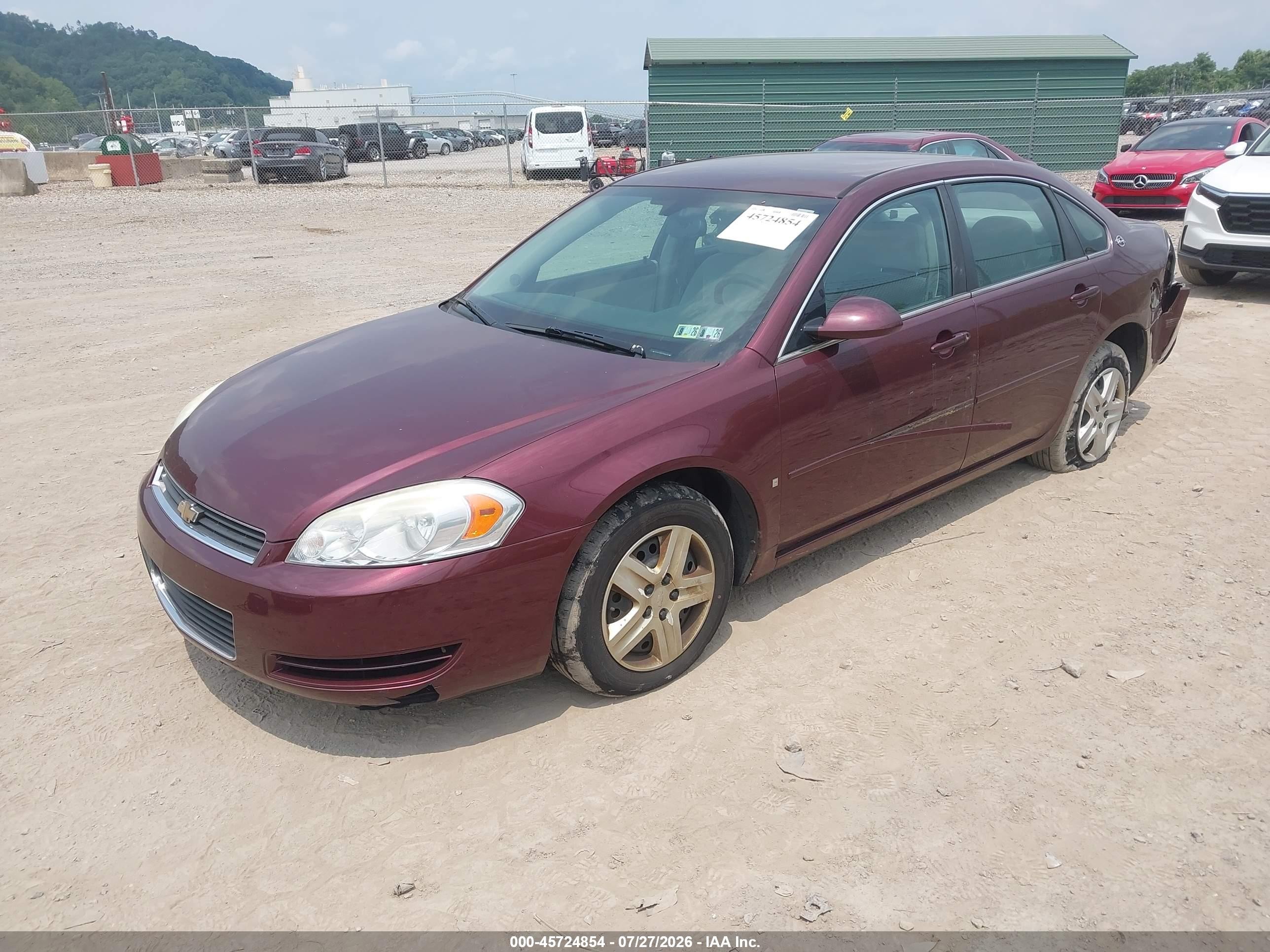 2007 Chevrolet Impala Ls Бордовый vin: 2G1WB58K679344139