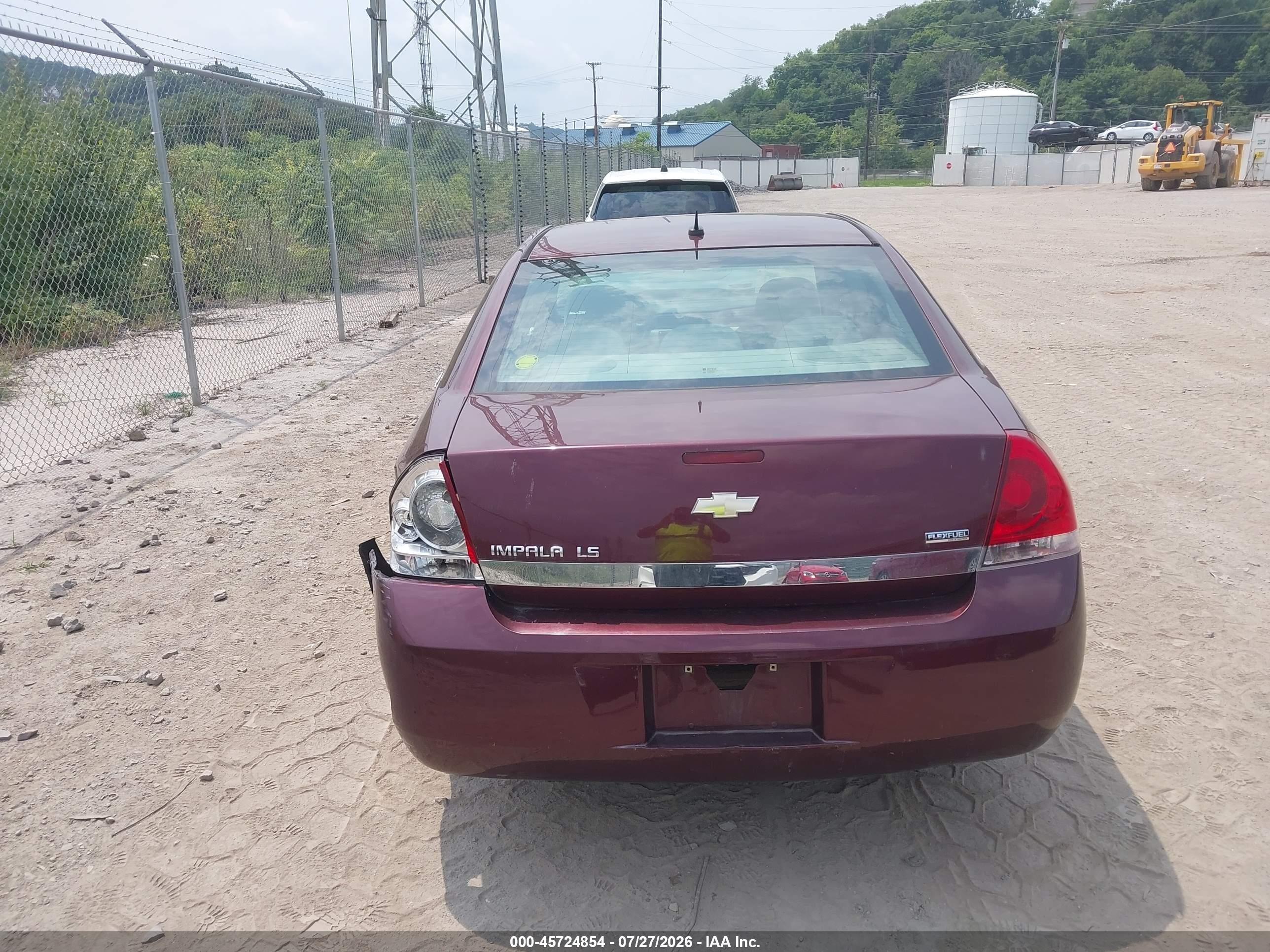 2007 Chevrolet Impala Ls Бордовый vin: 2G1WB58K679344139