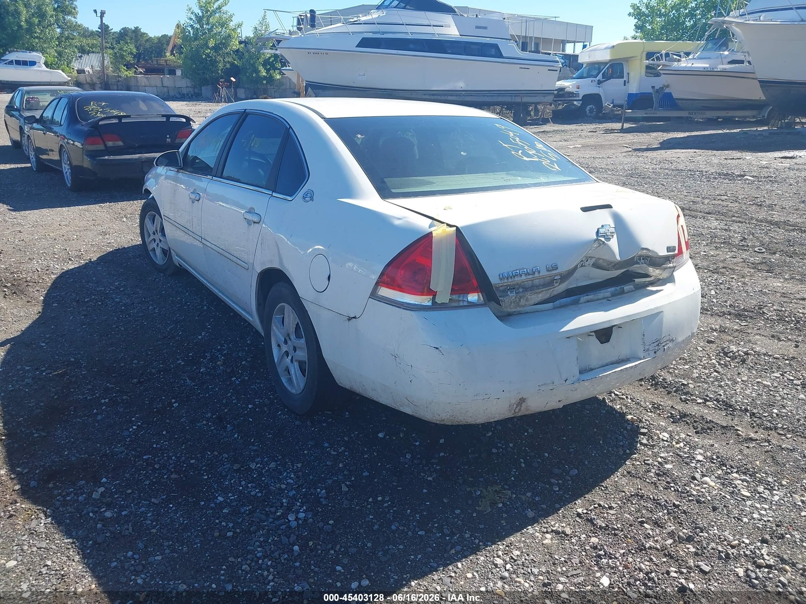 2008 Chevrolet Impala Ls White vin: 2G1WB58K681222753