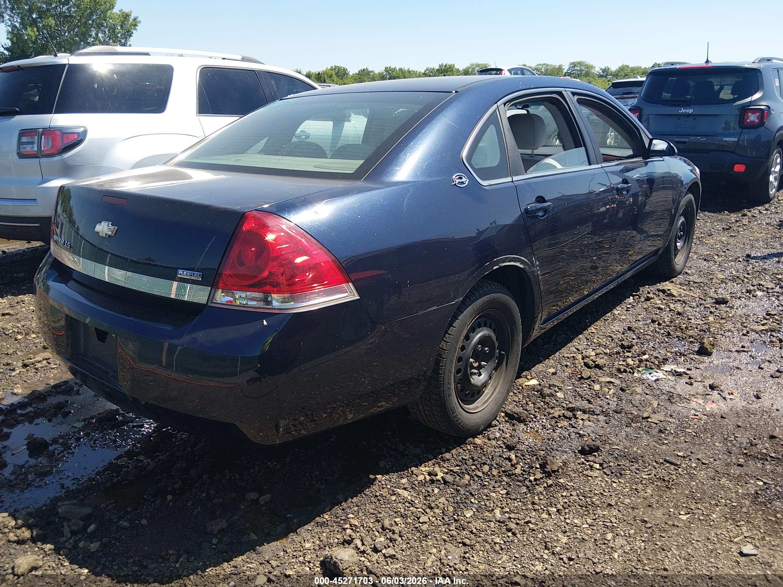 2008 Chevrolet Impala Ls Blue vin: 2G1WB58K681295265