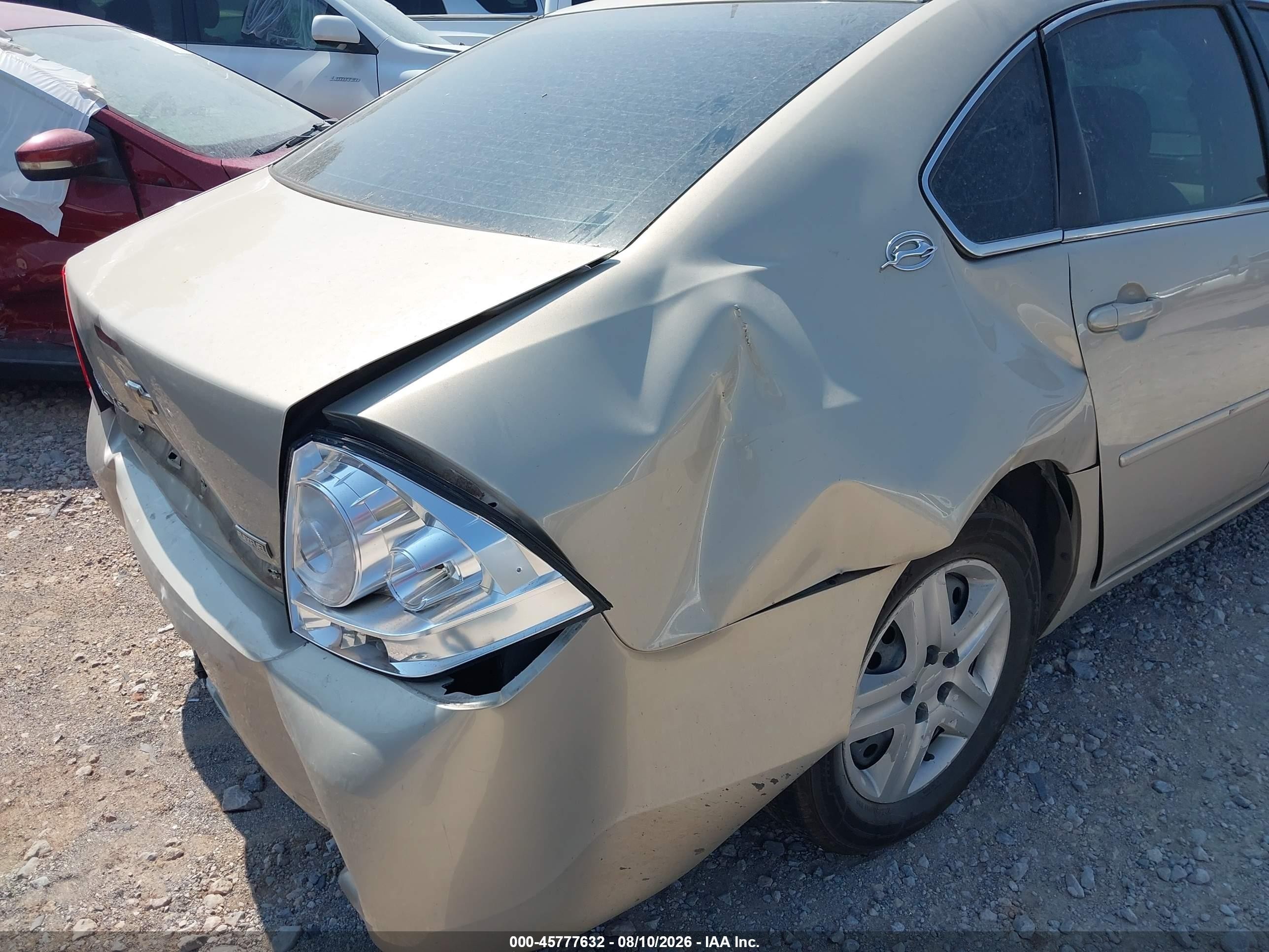 2008 Chevrolet Impala Ls Gold vin: 2G1WB58K689142774