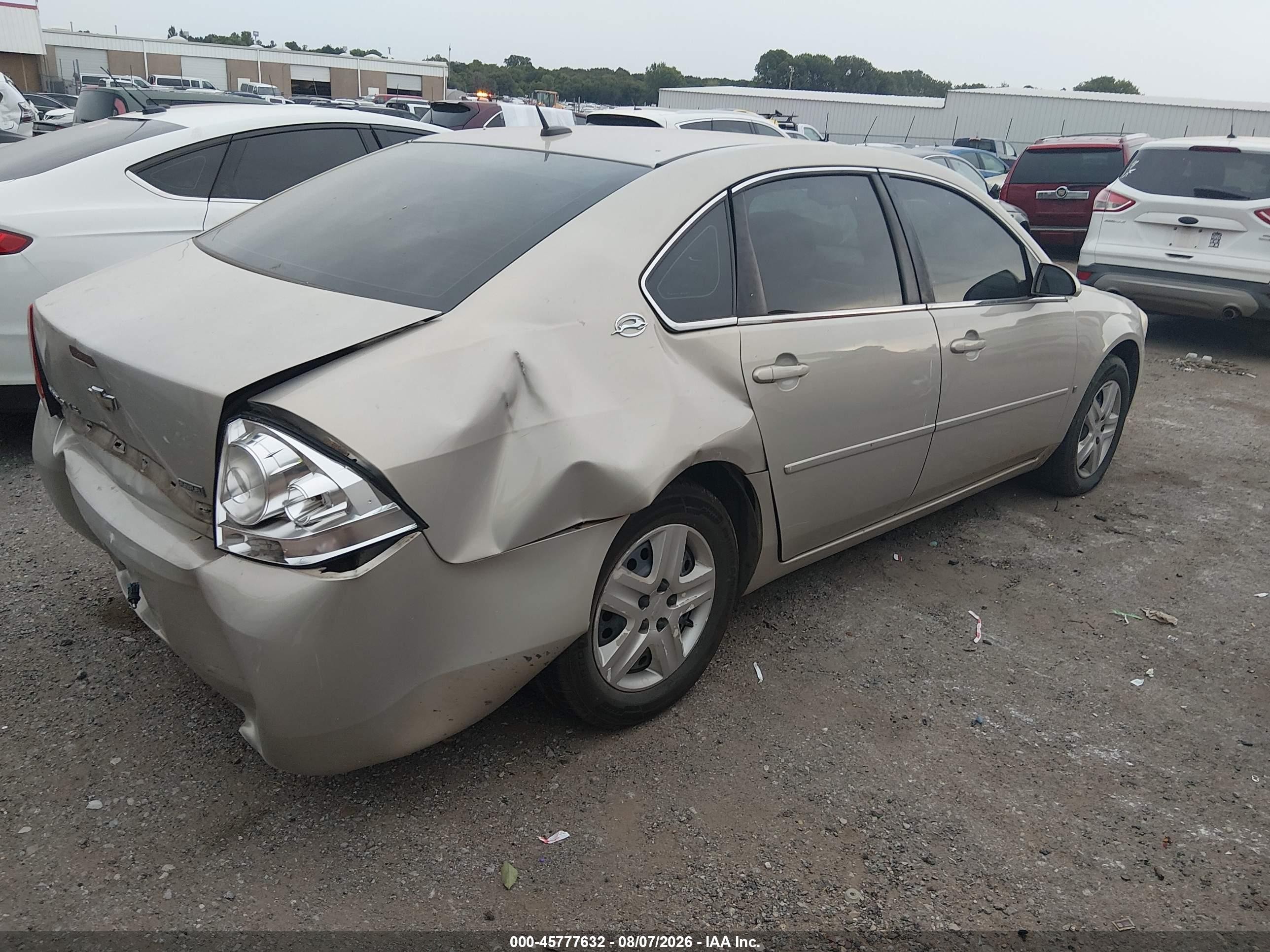 2008 Chevrolet Impala Ls Gold vin: 2G1WB58K689142774