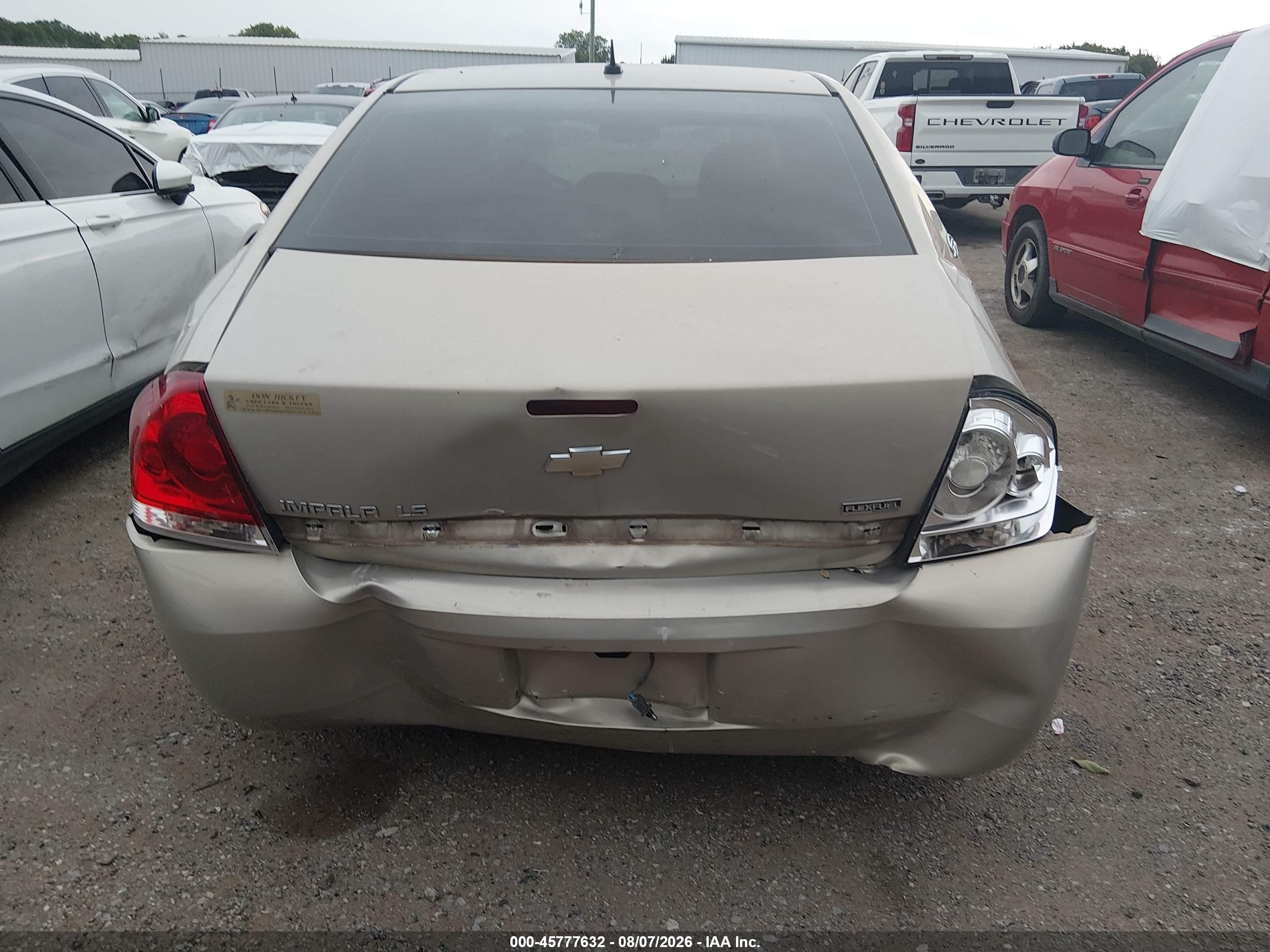 2008 Chevrolet Impala Ls Gold vin: 2G1WB58K689142774