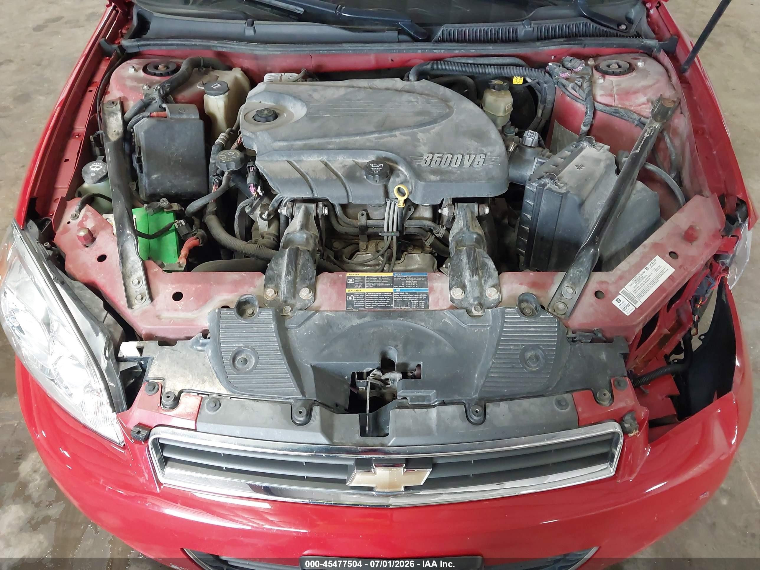 2008 Chevrolet Impala Ls Красный vin: 2G1WB58K689218090