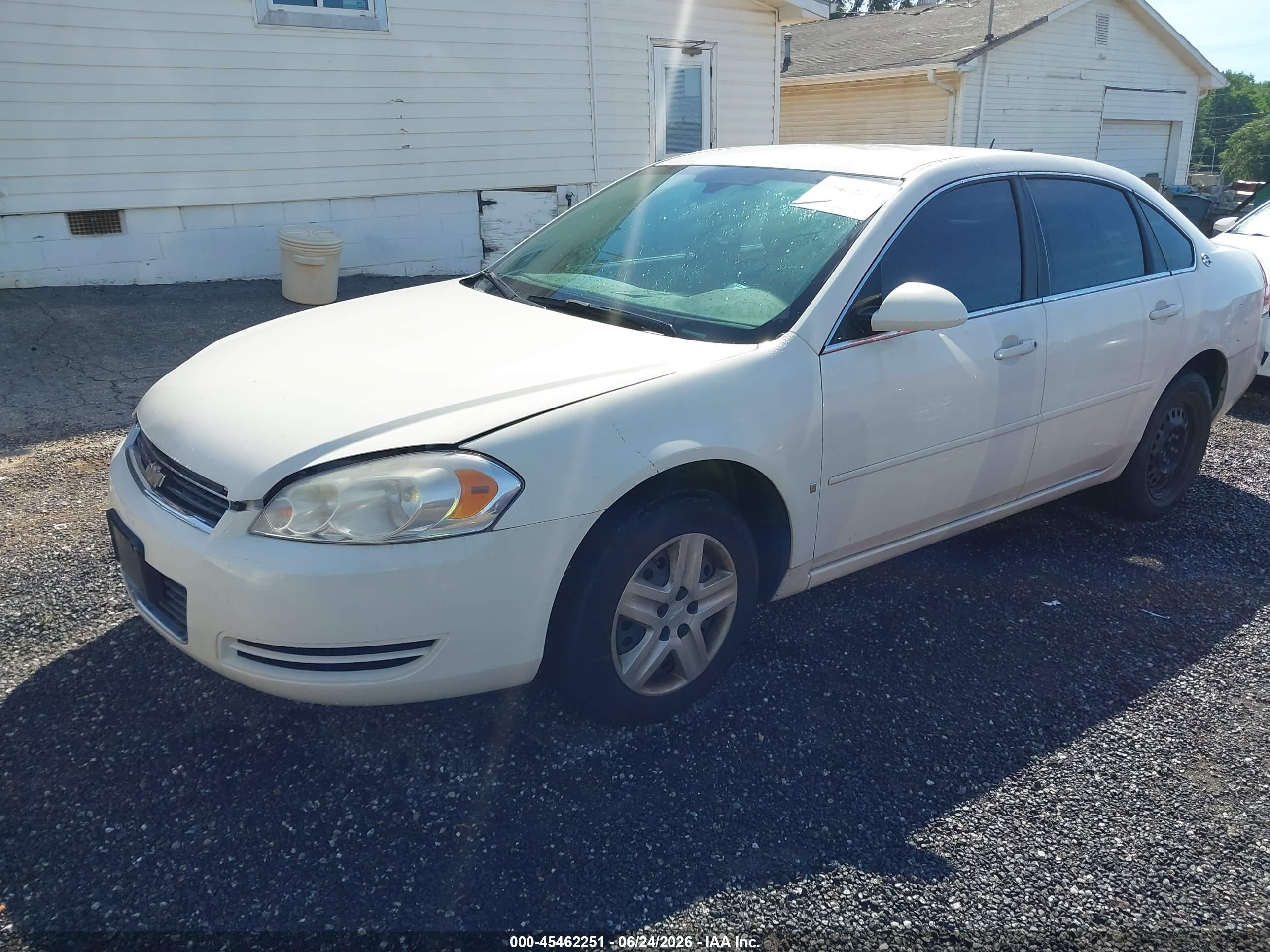 2008 Chevrolet Impala Ls White vin: 2G1WB58K689229509