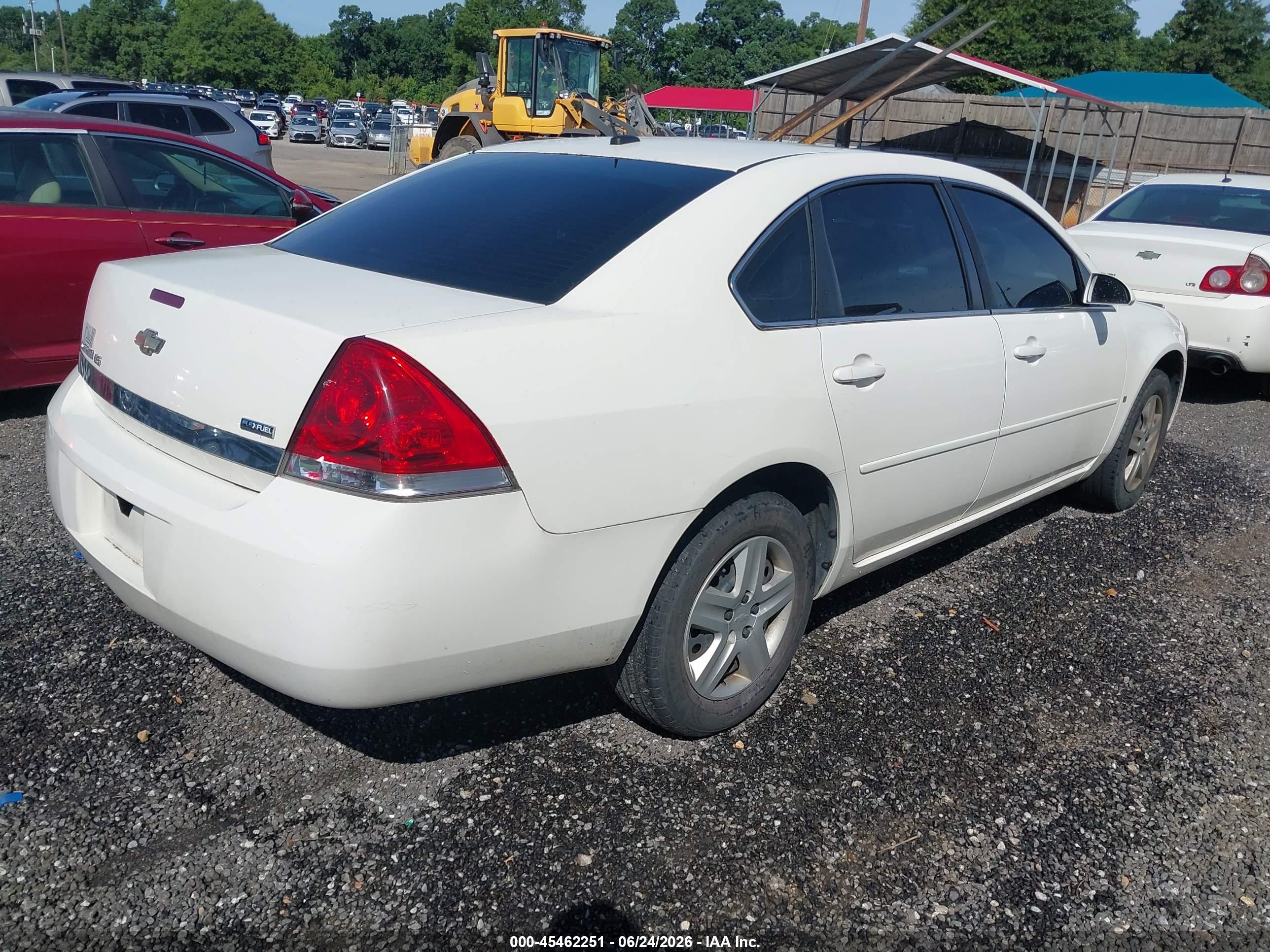 2008 Chevrolet Impala Ls White vin: 2G1WB58K689229509
