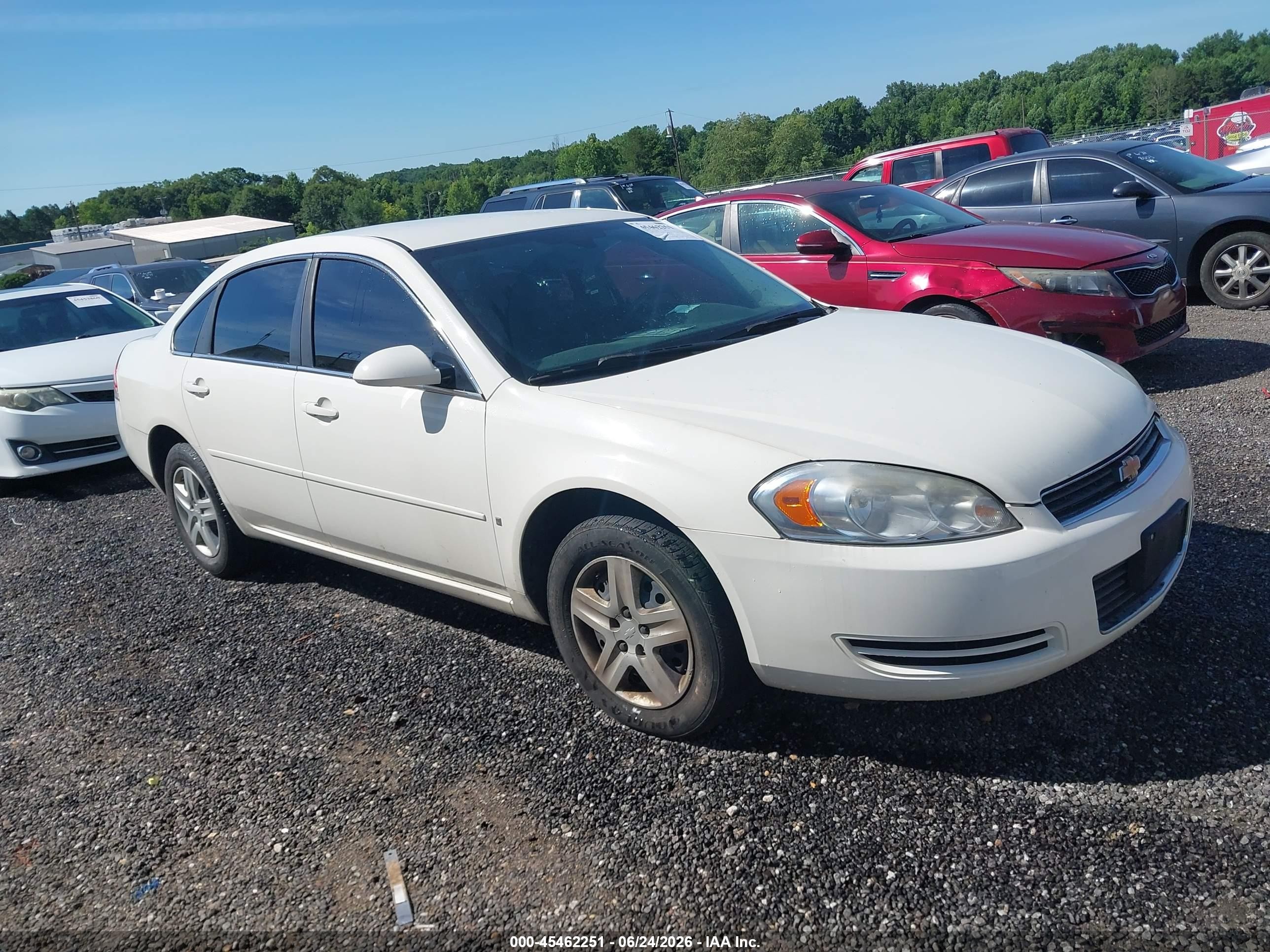 2008 Chevrolet Impala Ls White vin: 2G1WB58K689229509