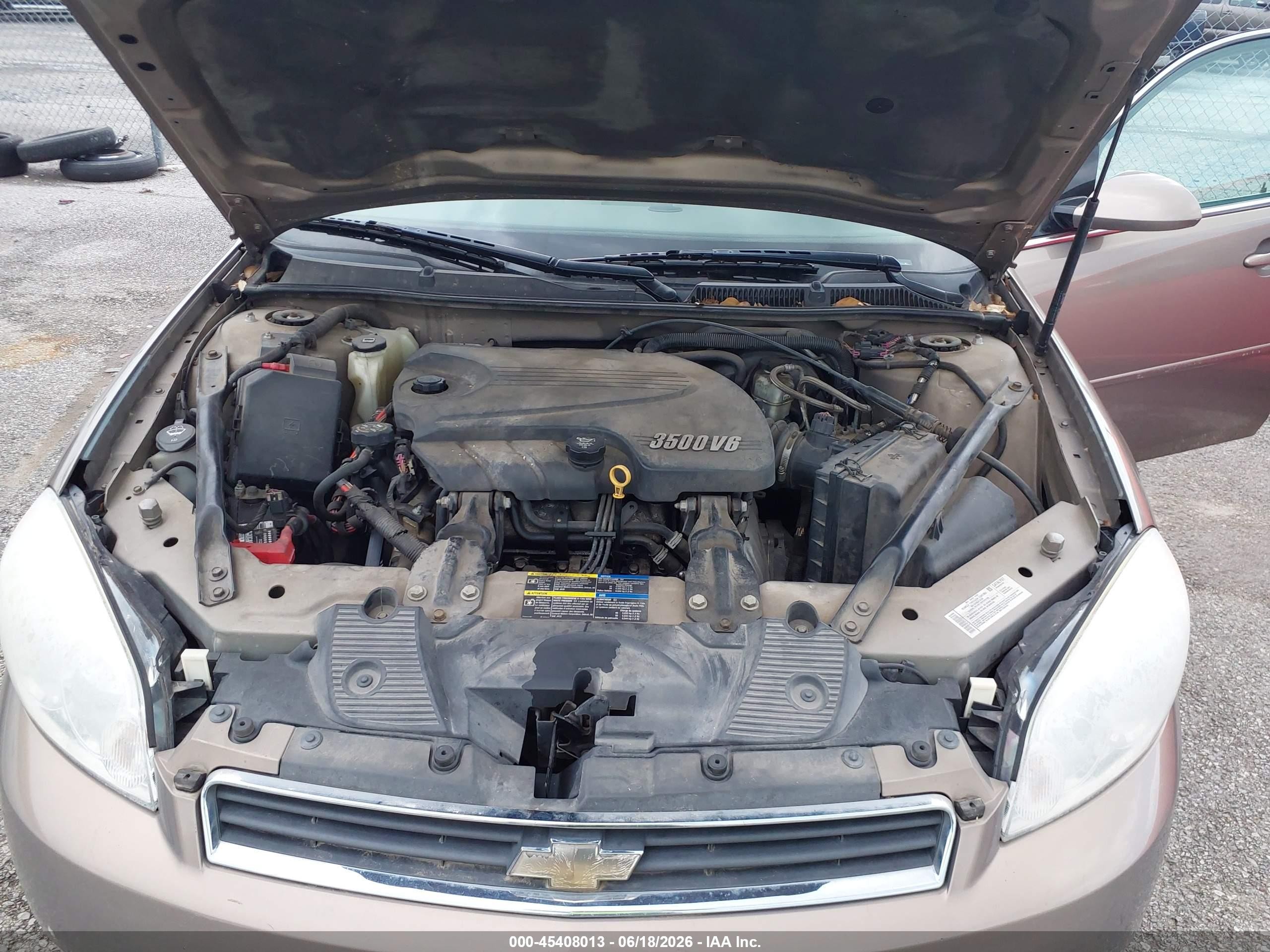 2007 Chevrolet Impala Ls Золотой vin: 2G1WB58K779193649