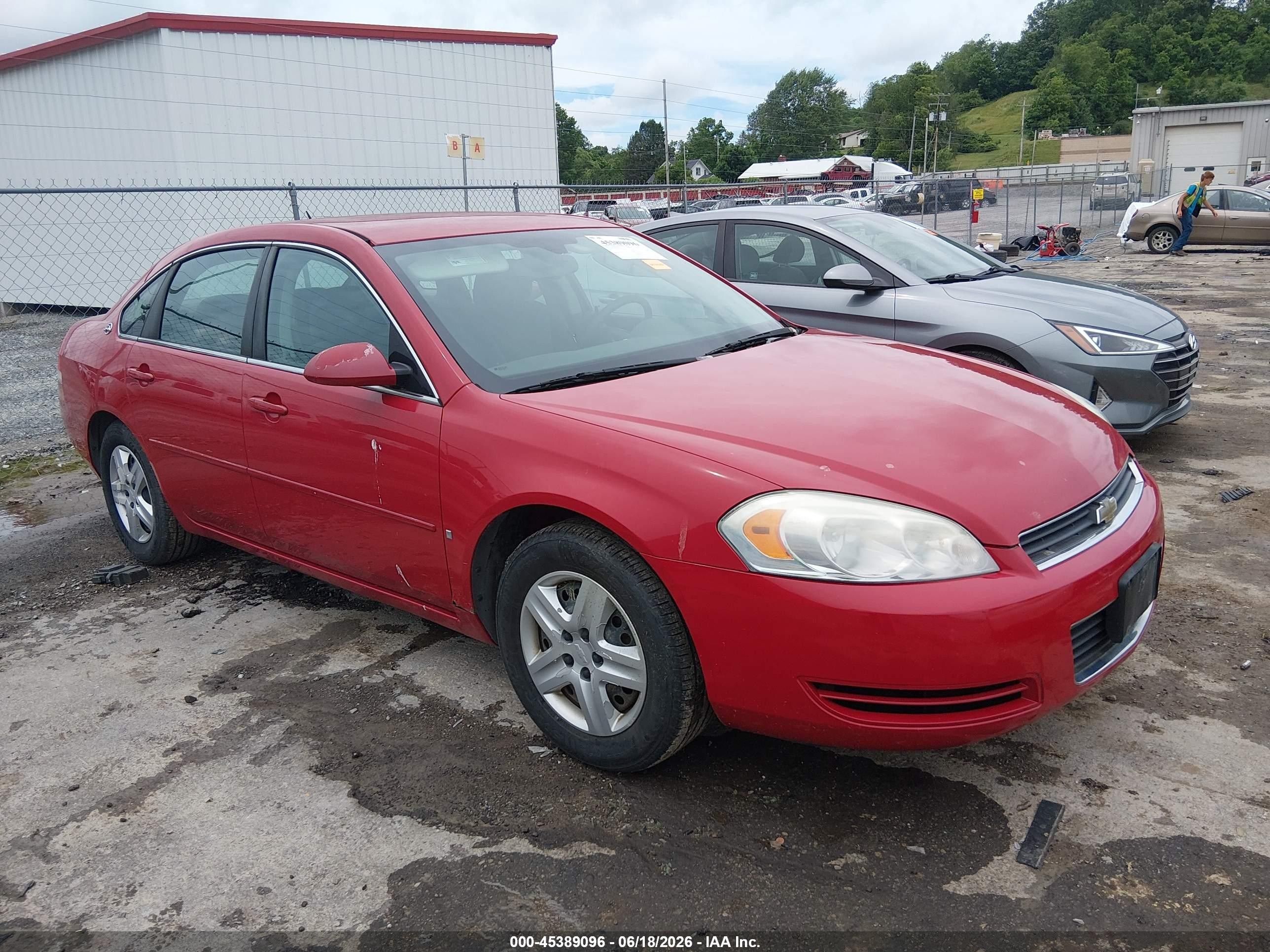 2007 Chevrolet Impala Ls Красный vin: 2G1WB58K779266406