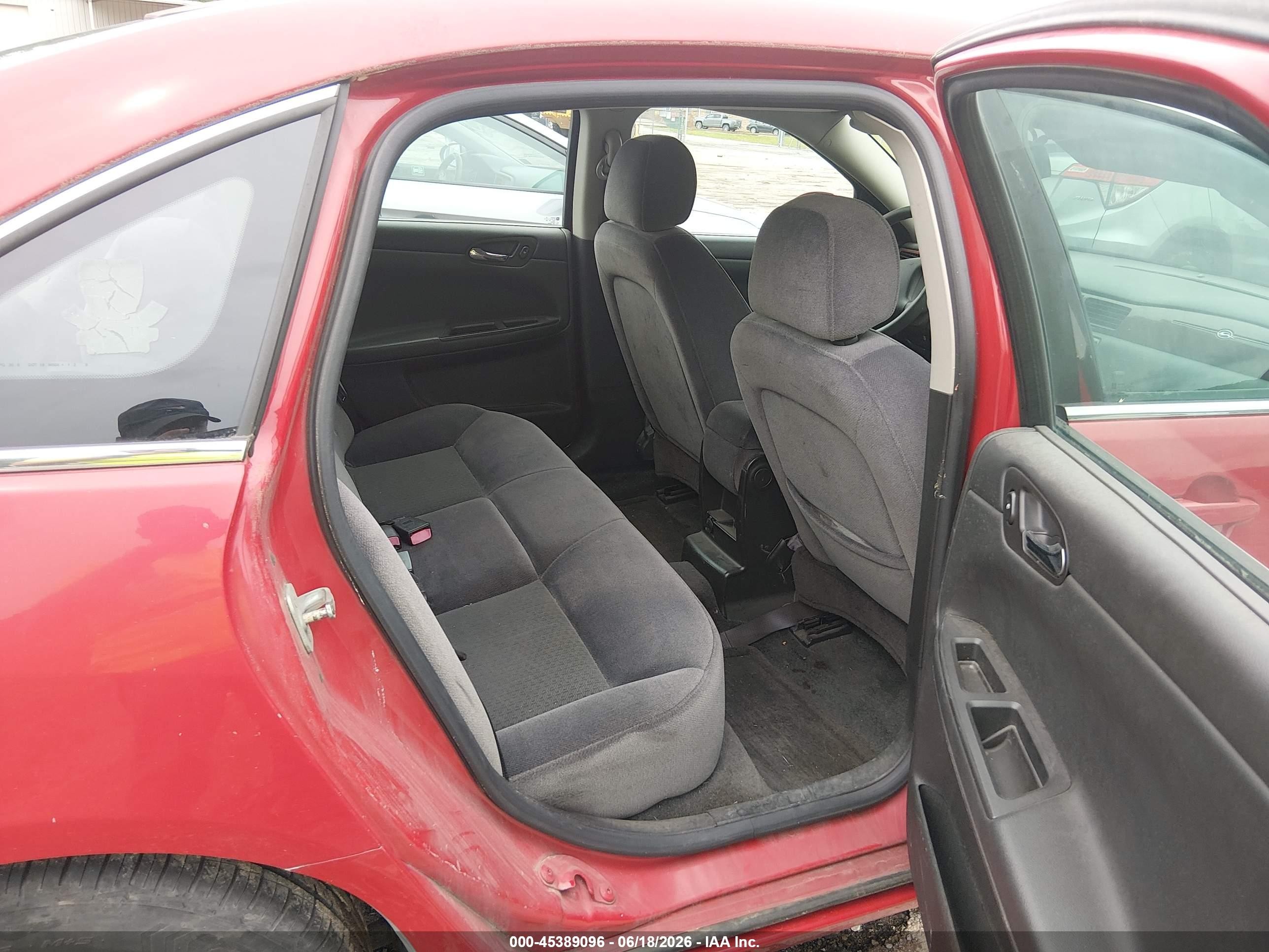 2007 Chevrolet Impala Ls Red vin: 2G1WB58K779266406