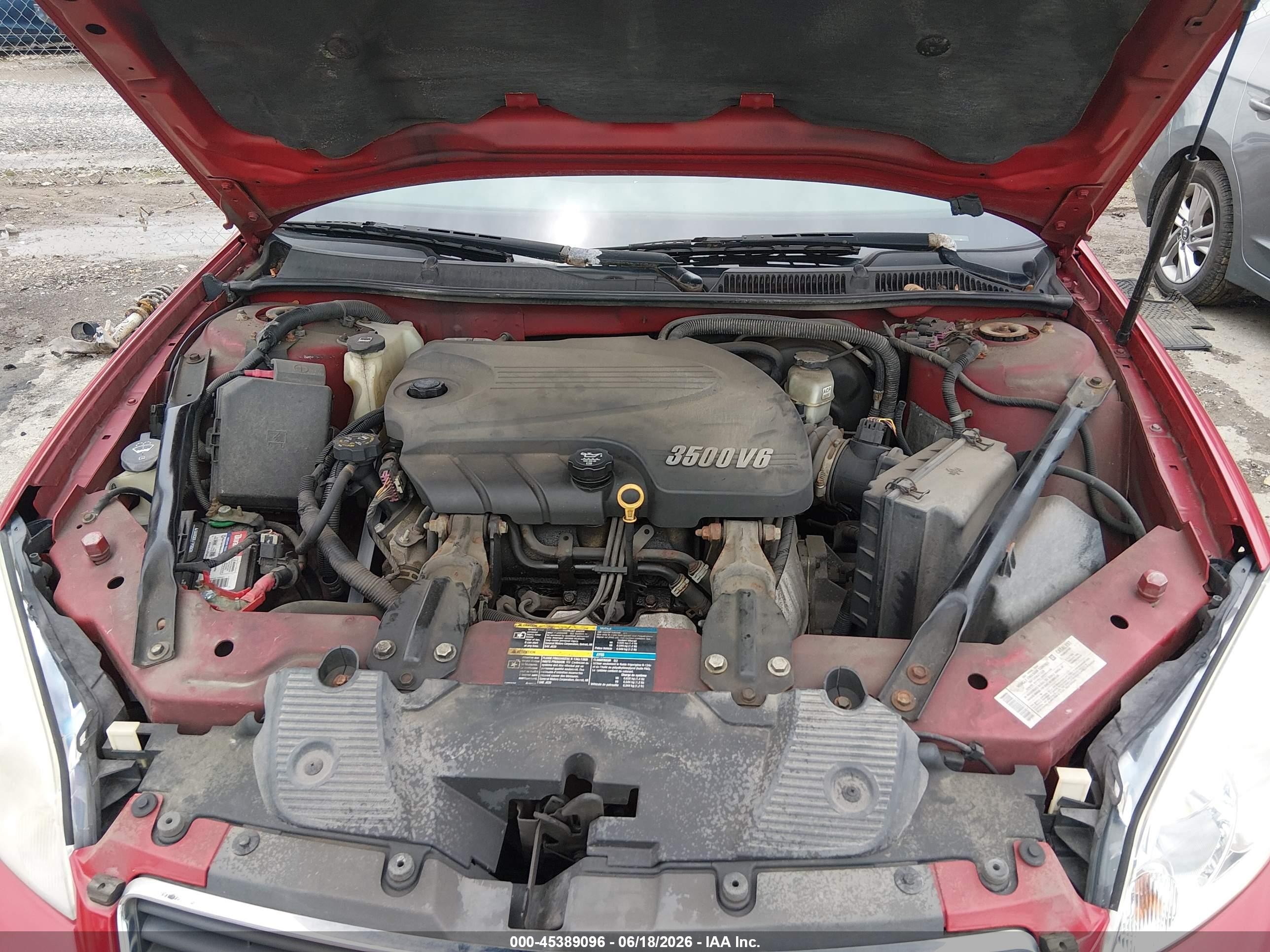 2007 Chevrolet Impala Ls Red vin: 2G1WB58K779266406