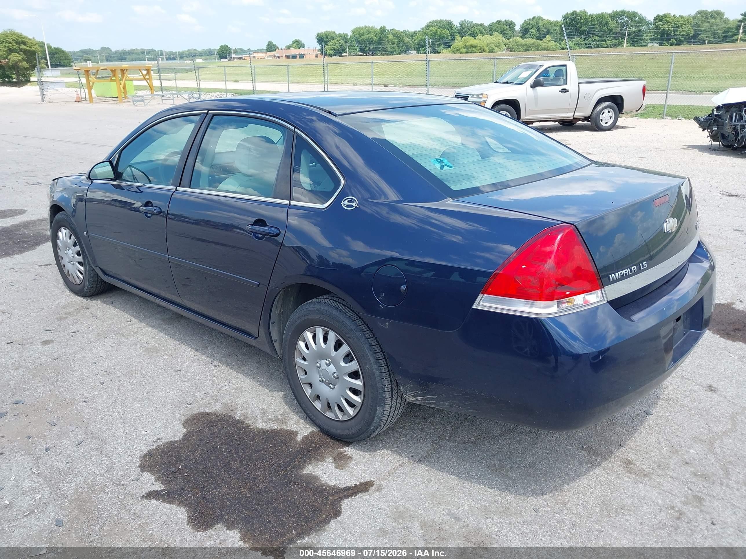 2007 Chevrolet Impala Ls Dark Blue vin: 2G1WB58K779370779