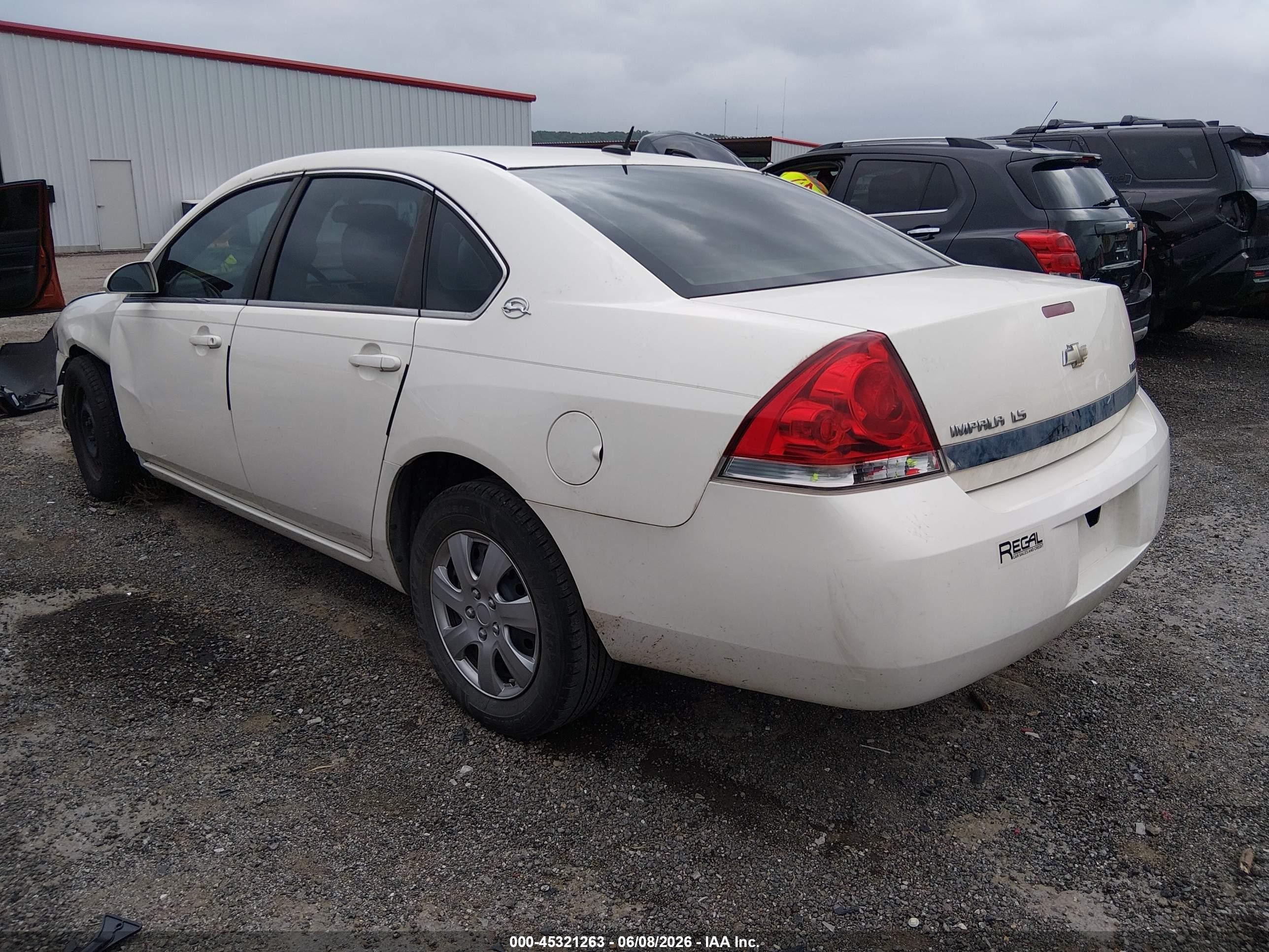 2008 Chevrolet Impala Ls White vin: 2G1WB58K781374086