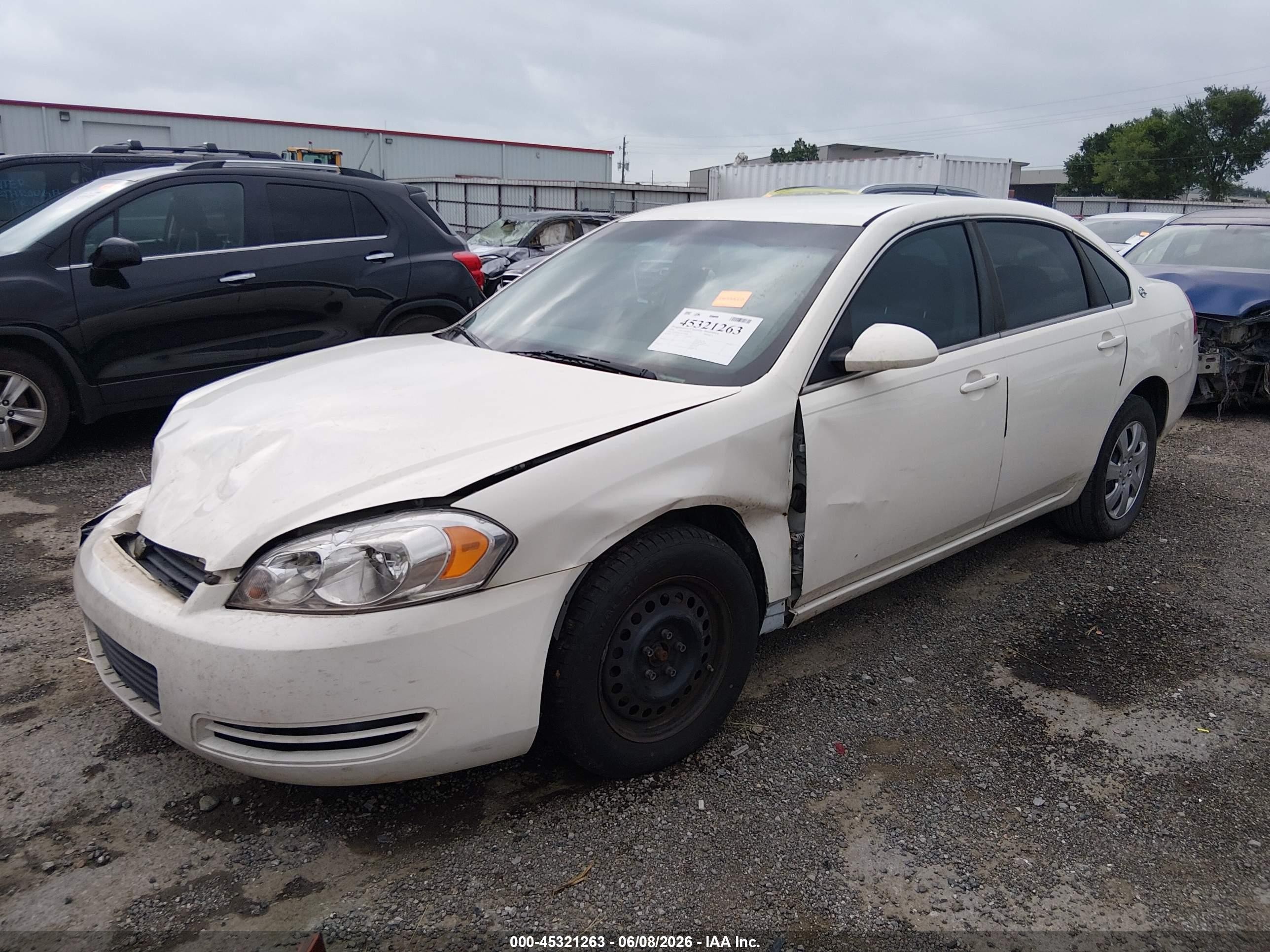 2008 Chevrolet Impala Ls White vin: 2G1WB58K781374086