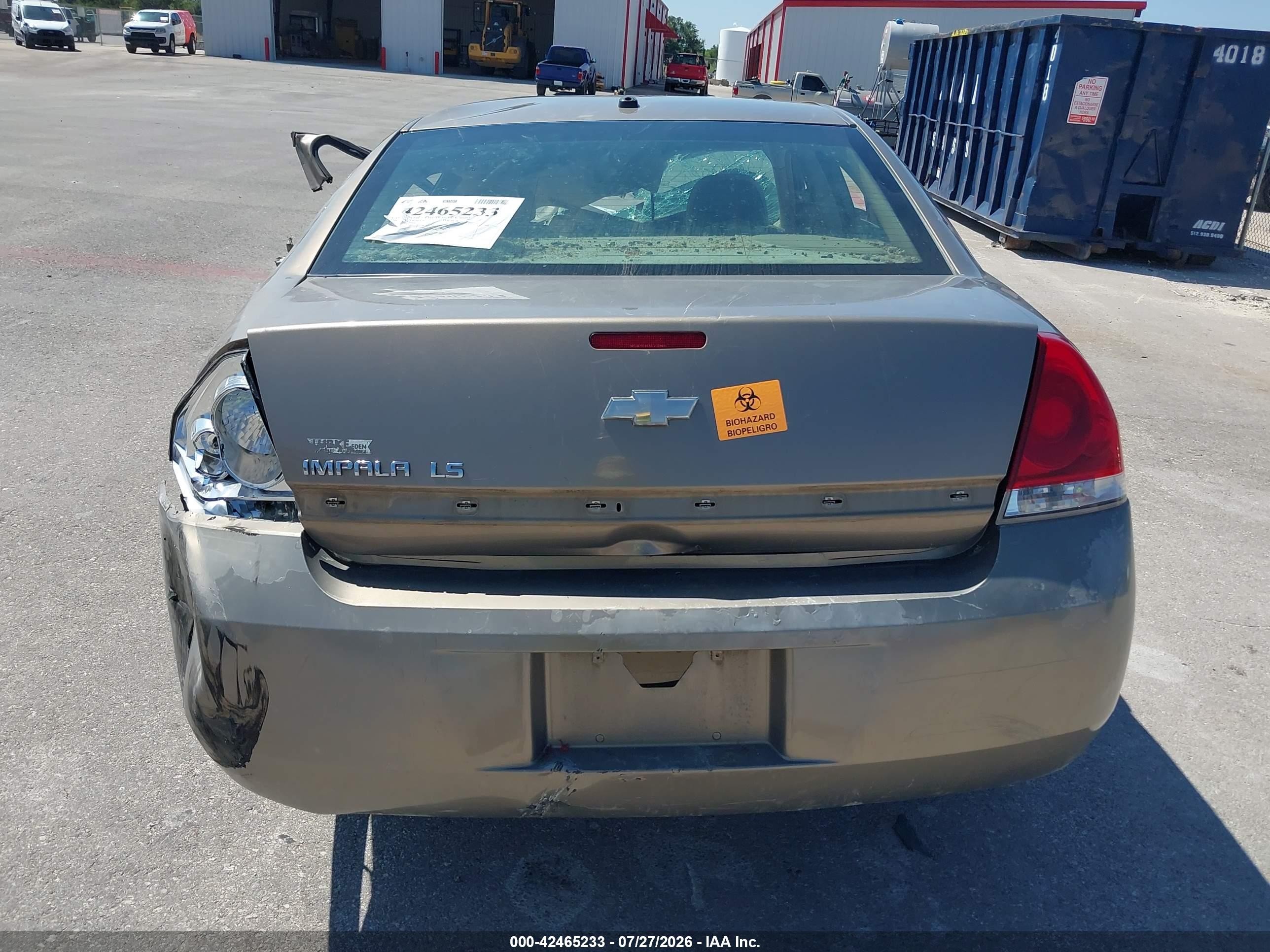 2006 Chevrolet Impala Ls Beige vin: 2G1WB58K869268552