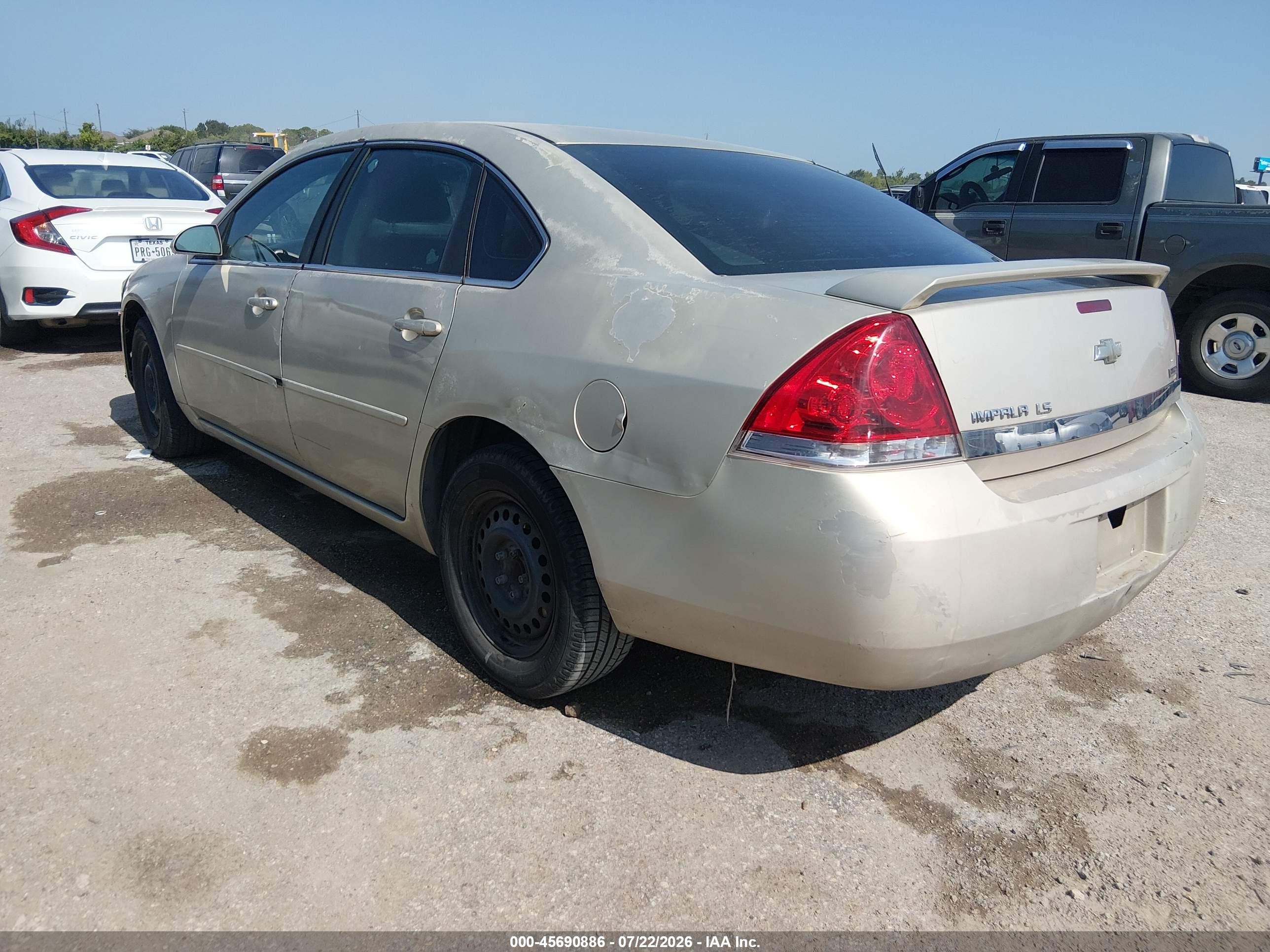 2008 Chevrolet Impala Ls Beige vin: 2G1WB58K881232846