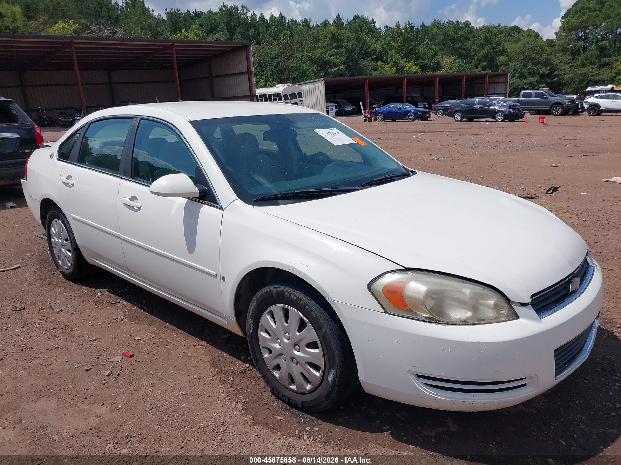 2007 Chevrolet Impala Ls White vin: 2G1WB58K979166307