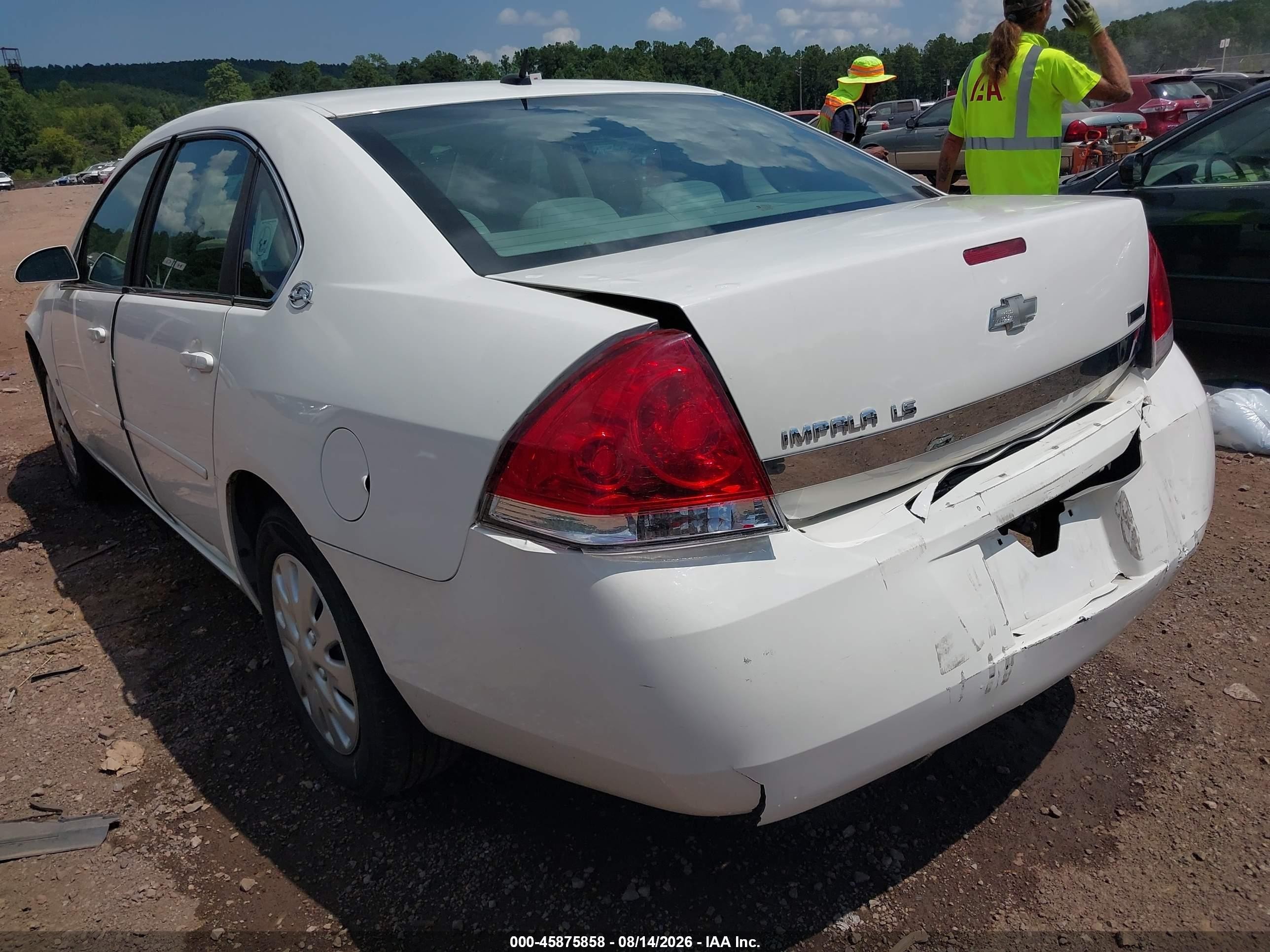 2007 Chevrolet Impala Ls Белый vin: 2G1WB58K979166307