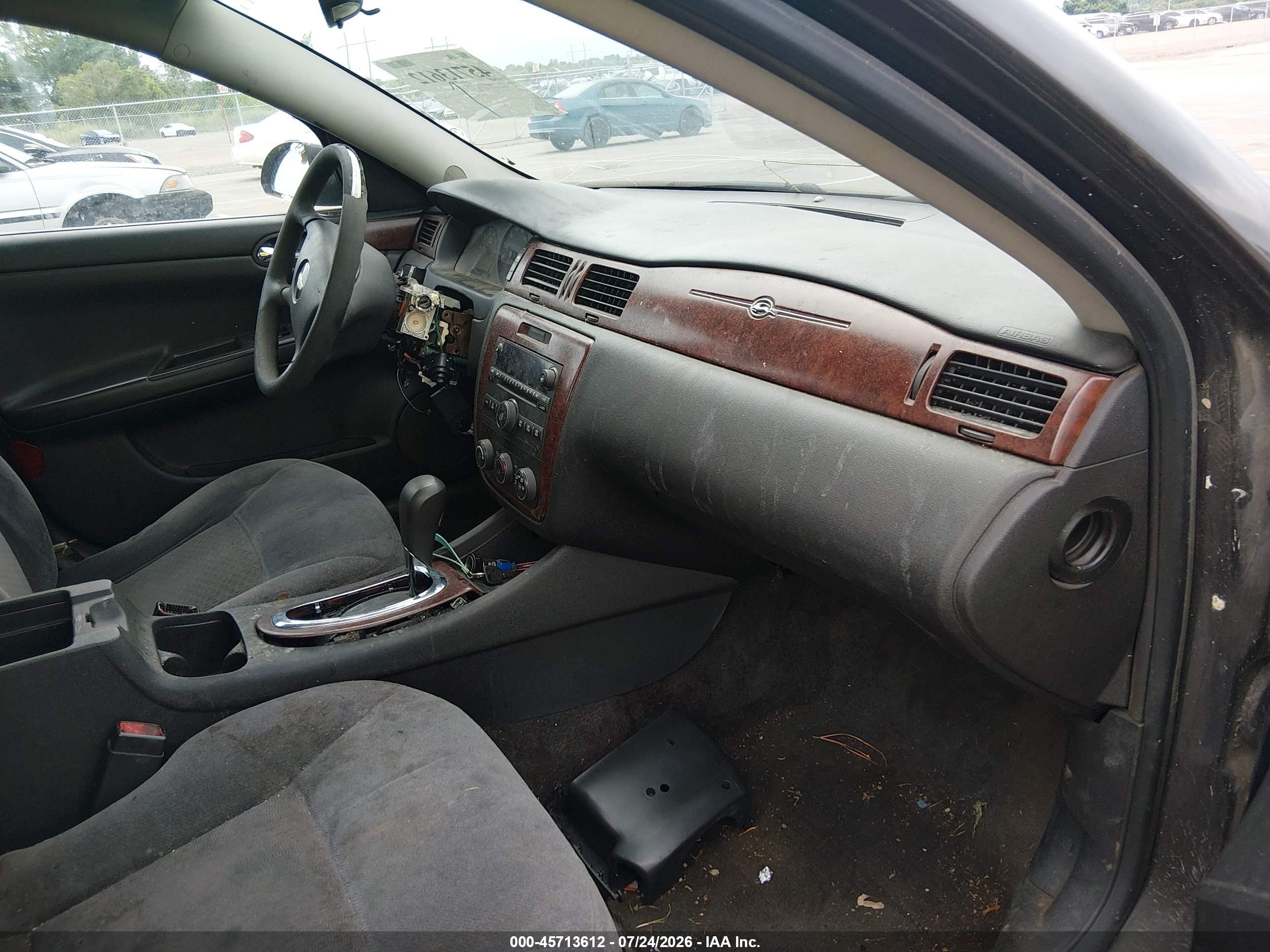 2008 Chevrolet Impala Ls Black vin: 2G1WB58K981223265
