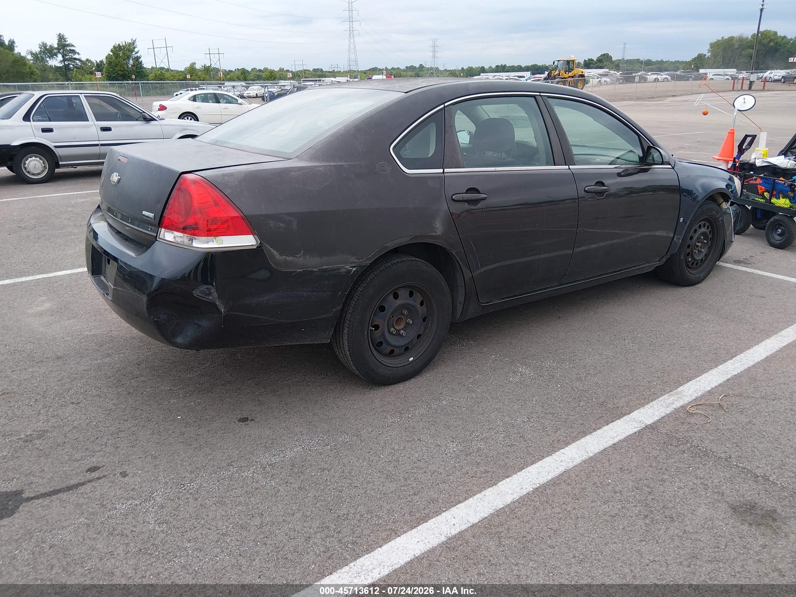 2008 Chevrolet Impala Ls Black vin: 2G1WB58K981223265
