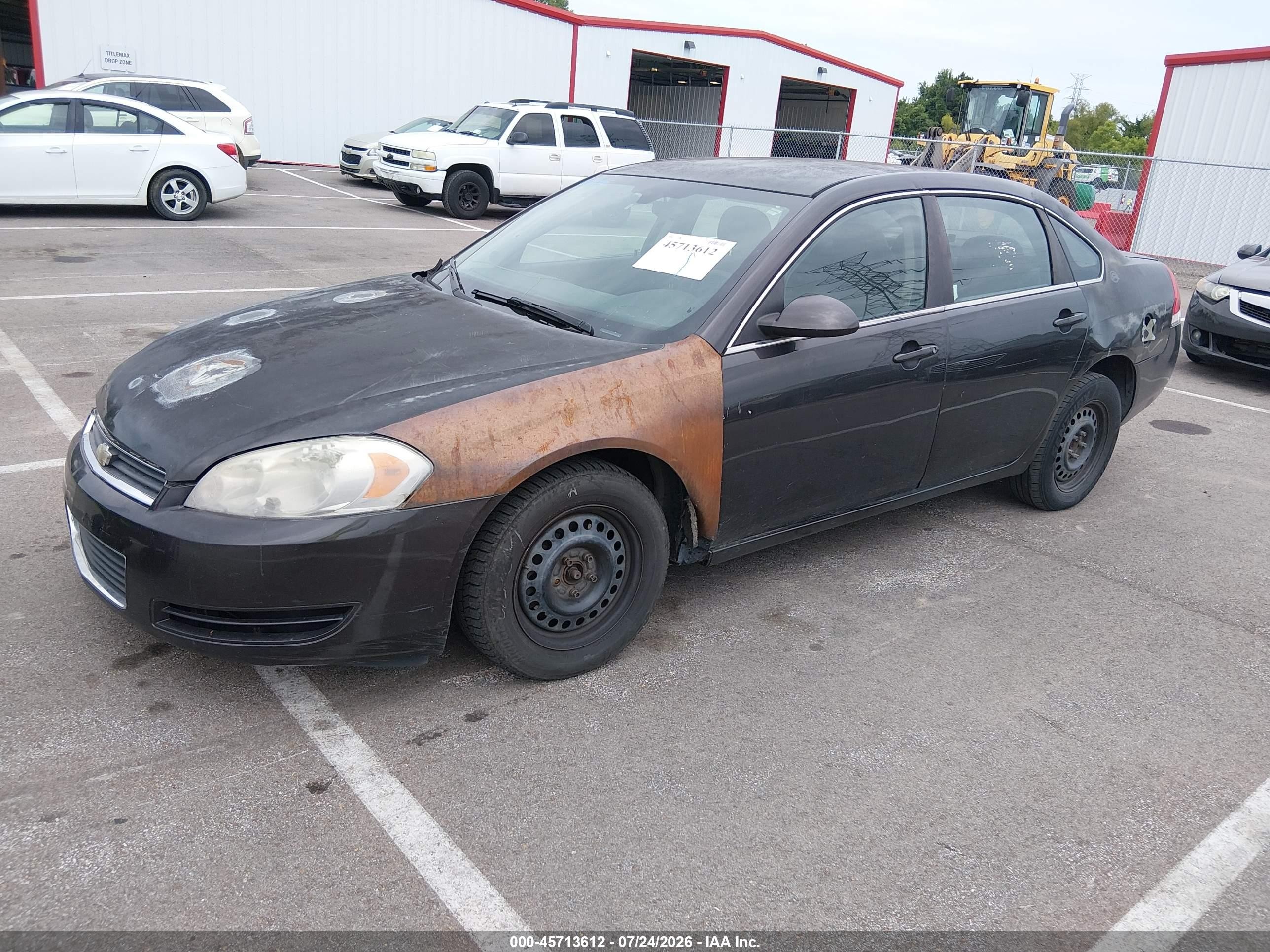2008 Chevrolet Impala Ls Black vin: 2G1WB58K981223265