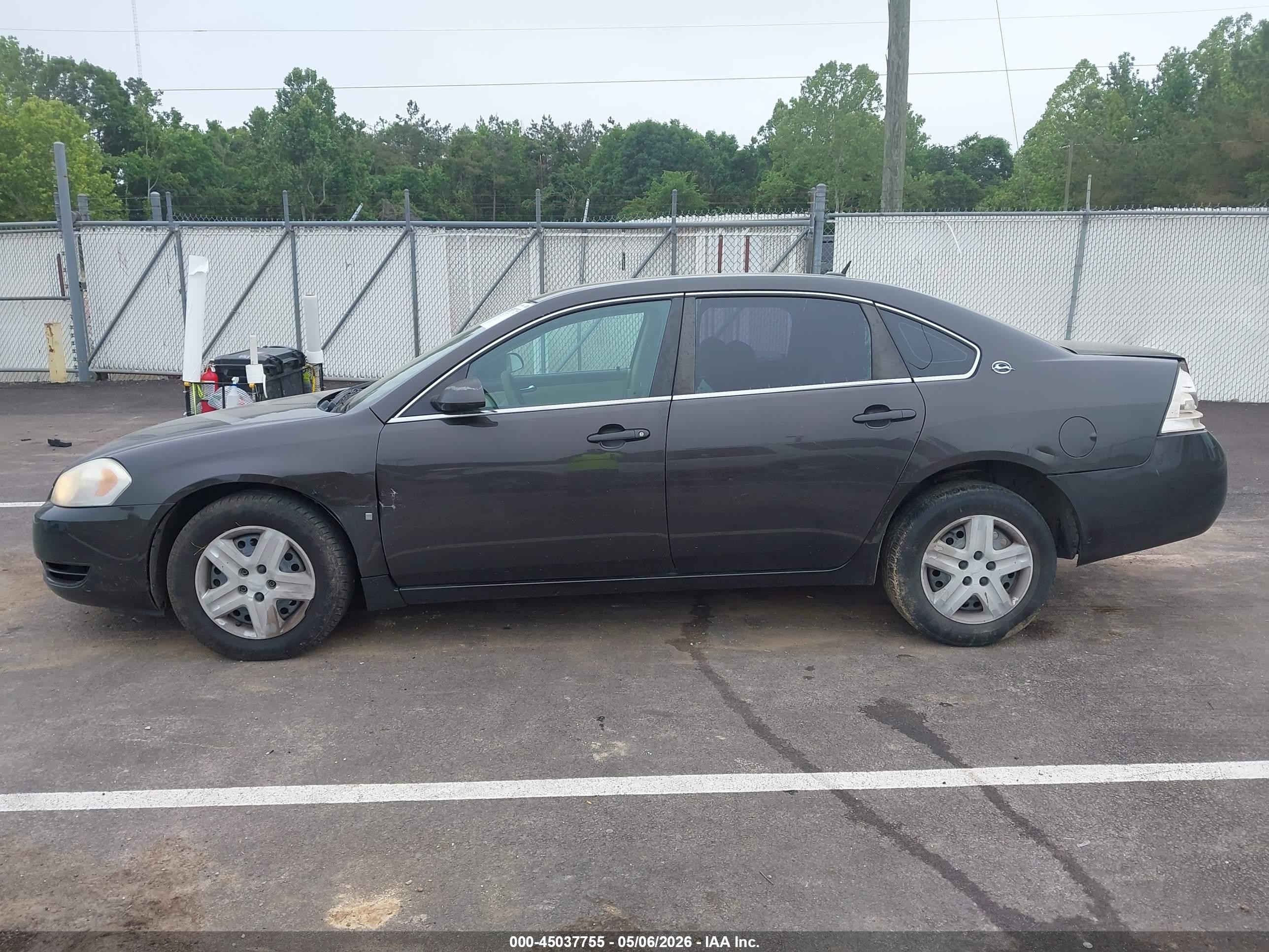2008 Chevrolet Impala Ls Black vin: 2G1WB58K981307974