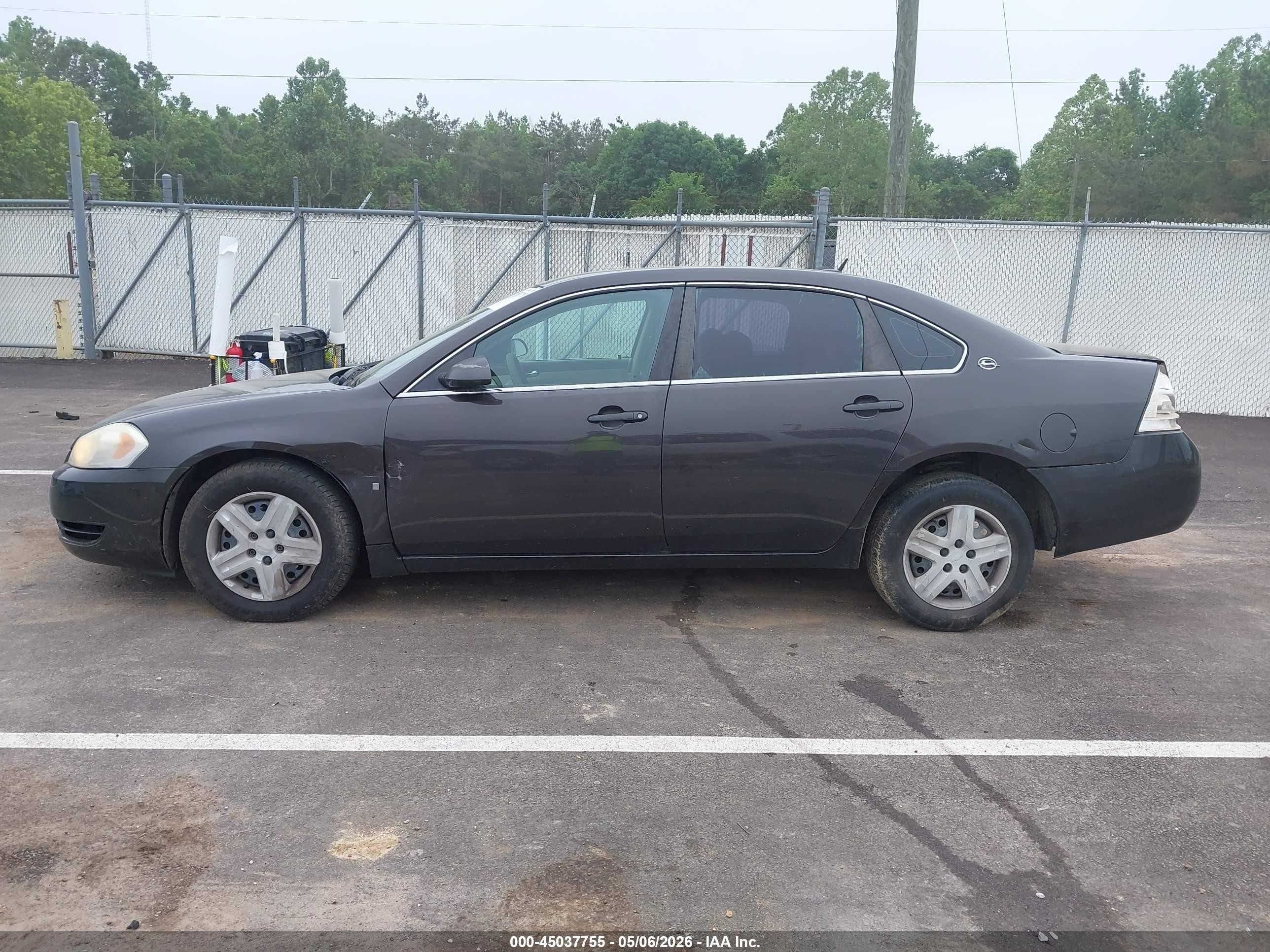 2008 Chevrolet Impala Ls Black vin: 2G1WB58K981307974