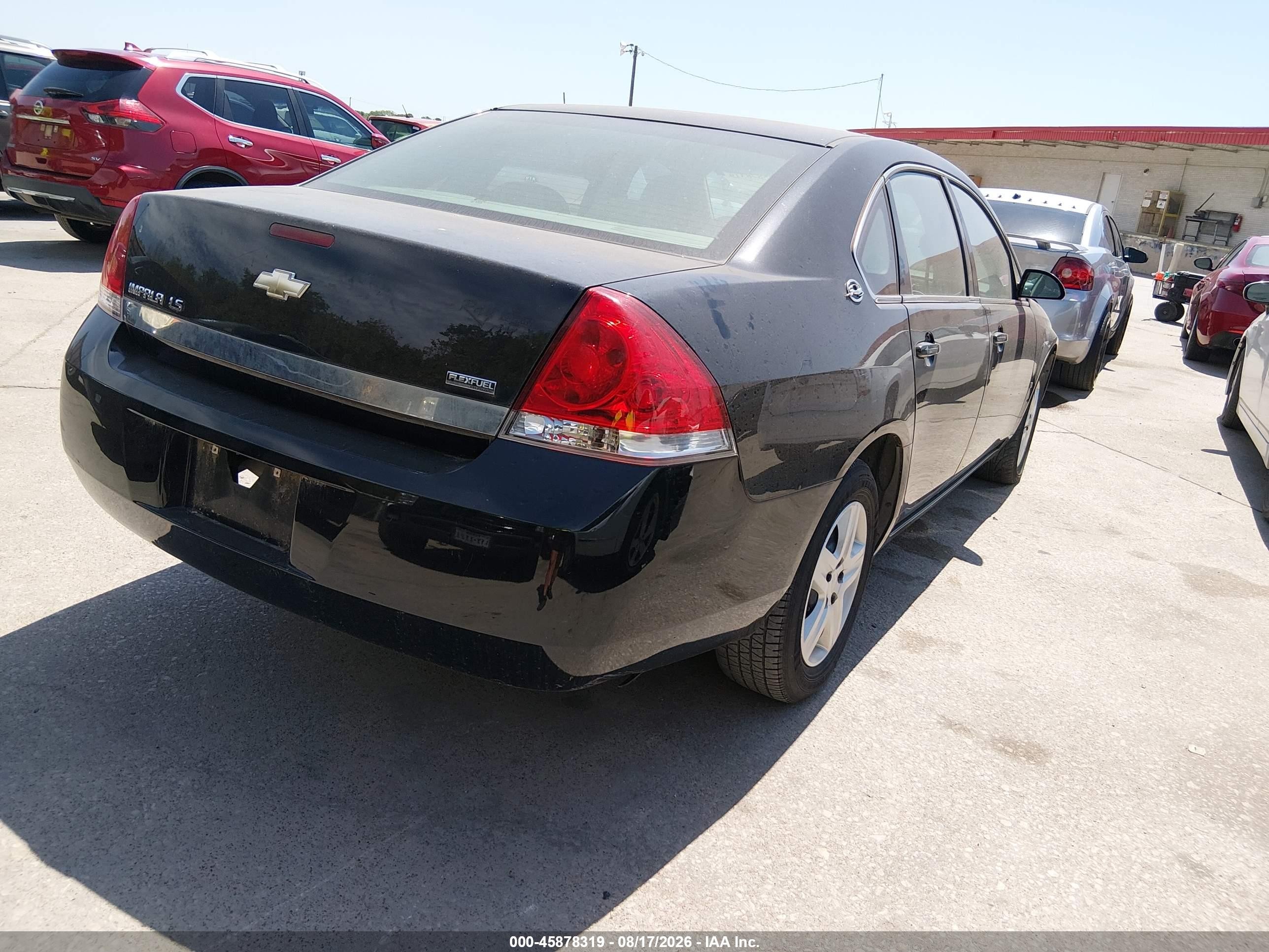 2008 Chevrolet Impala Ls Black vin: 2G1WB58K989110711